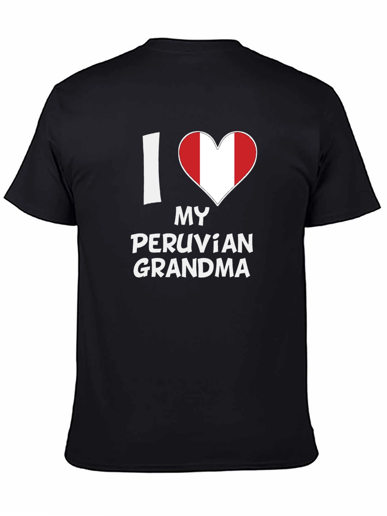 I Love My Peruvian Grandma T-Shirt Peru Flag Heart