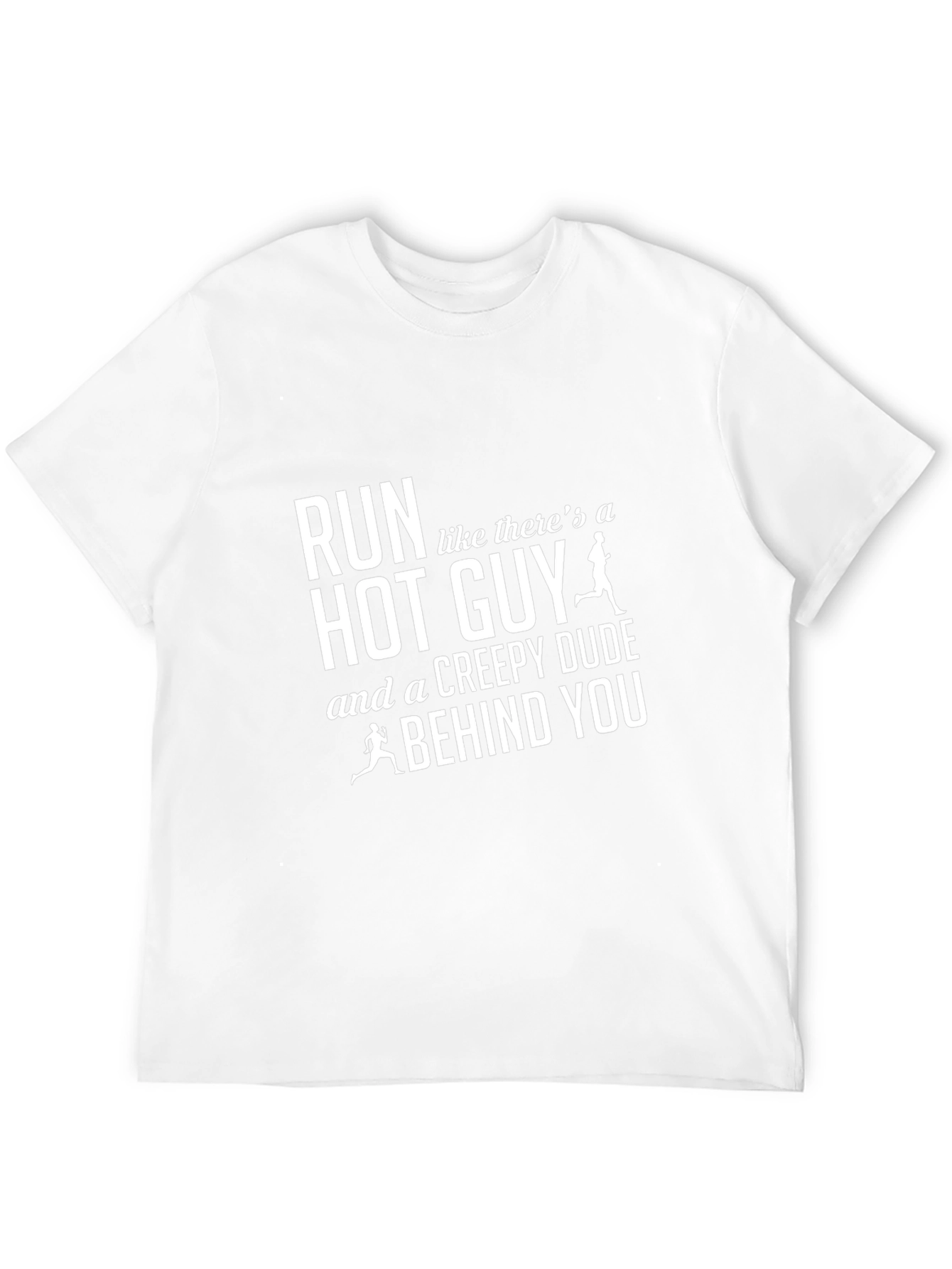 Run Hot Guy Creepy Dude Black T-Shirt