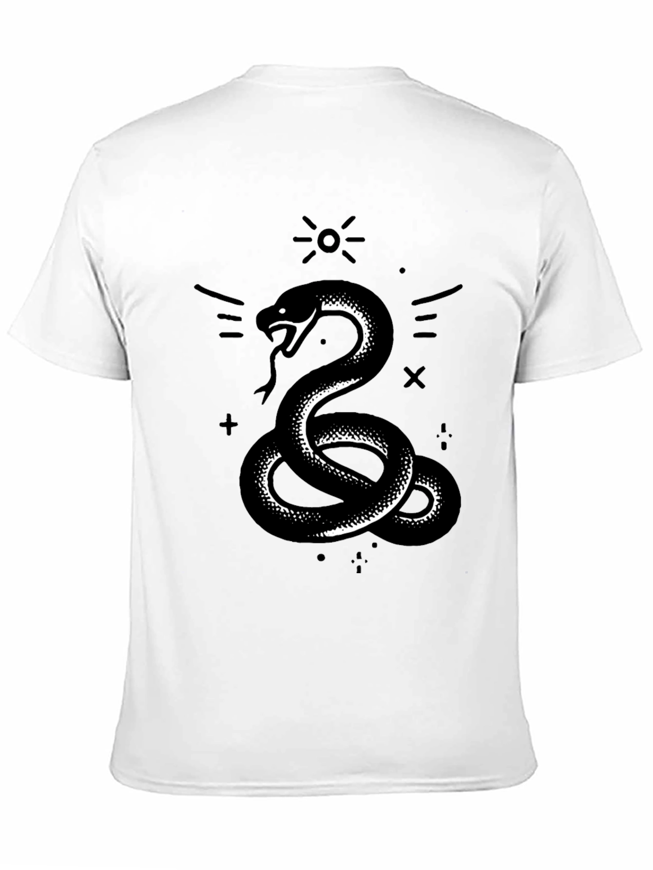 Serpent Graphic Tee - Stylish Black Cotton T-Shirt