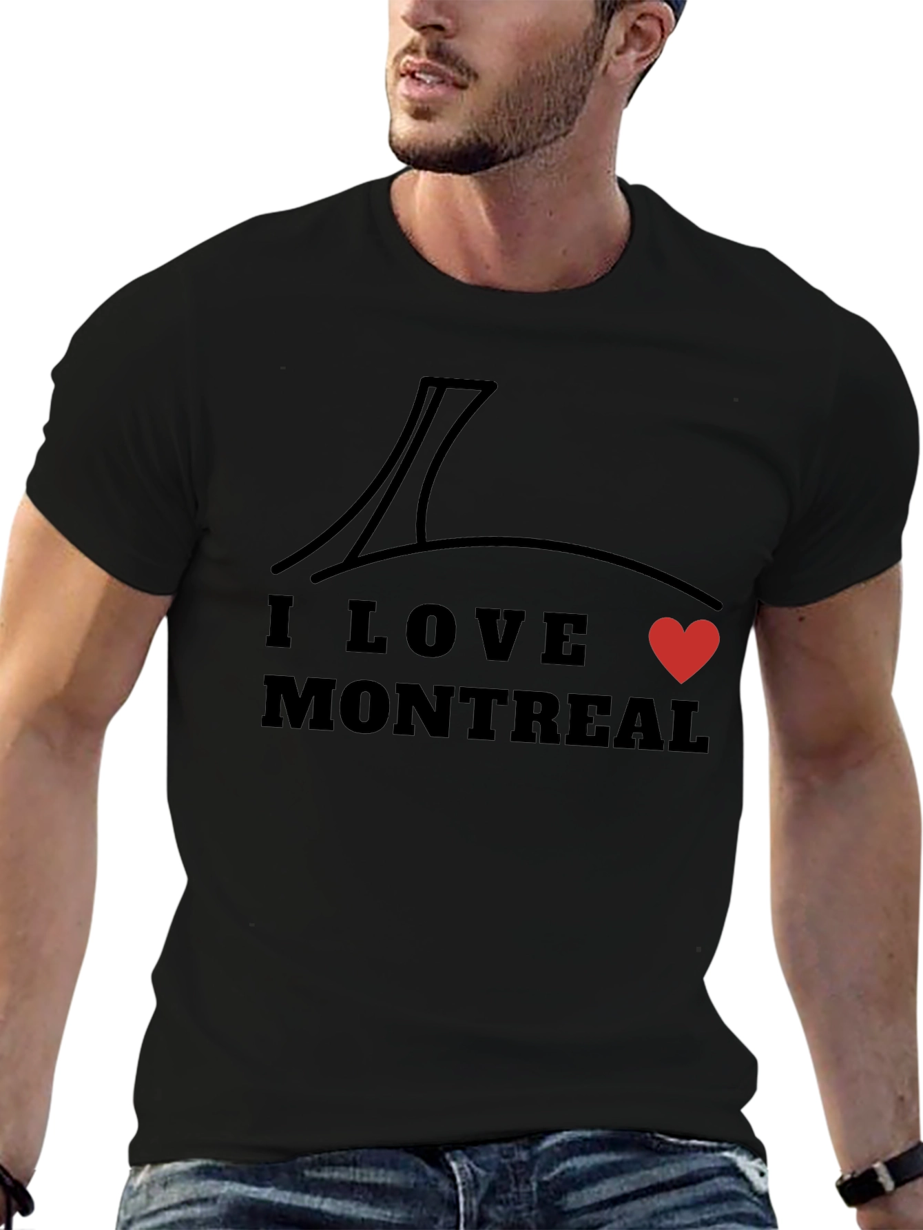 I Love Montreal Black Graphic Tee