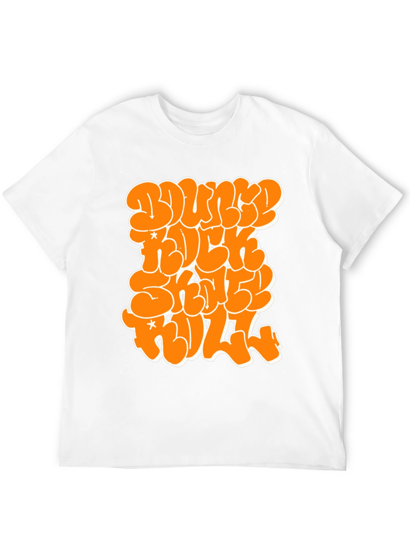 Bounce Rock Skate Roll Black Graphic Tee