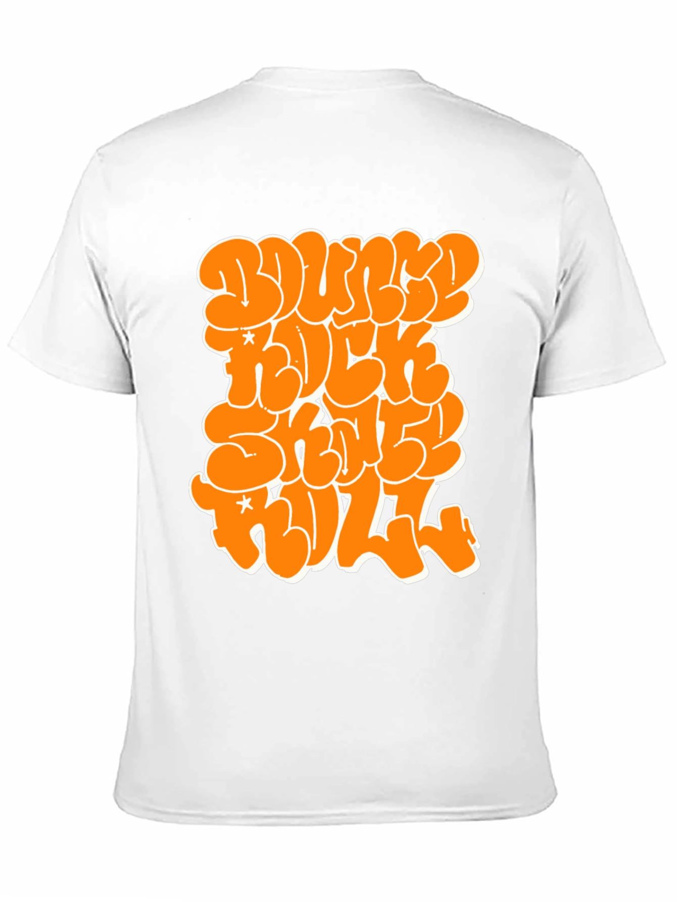 Bounce Rock Skate Roll Black Graphic Tee