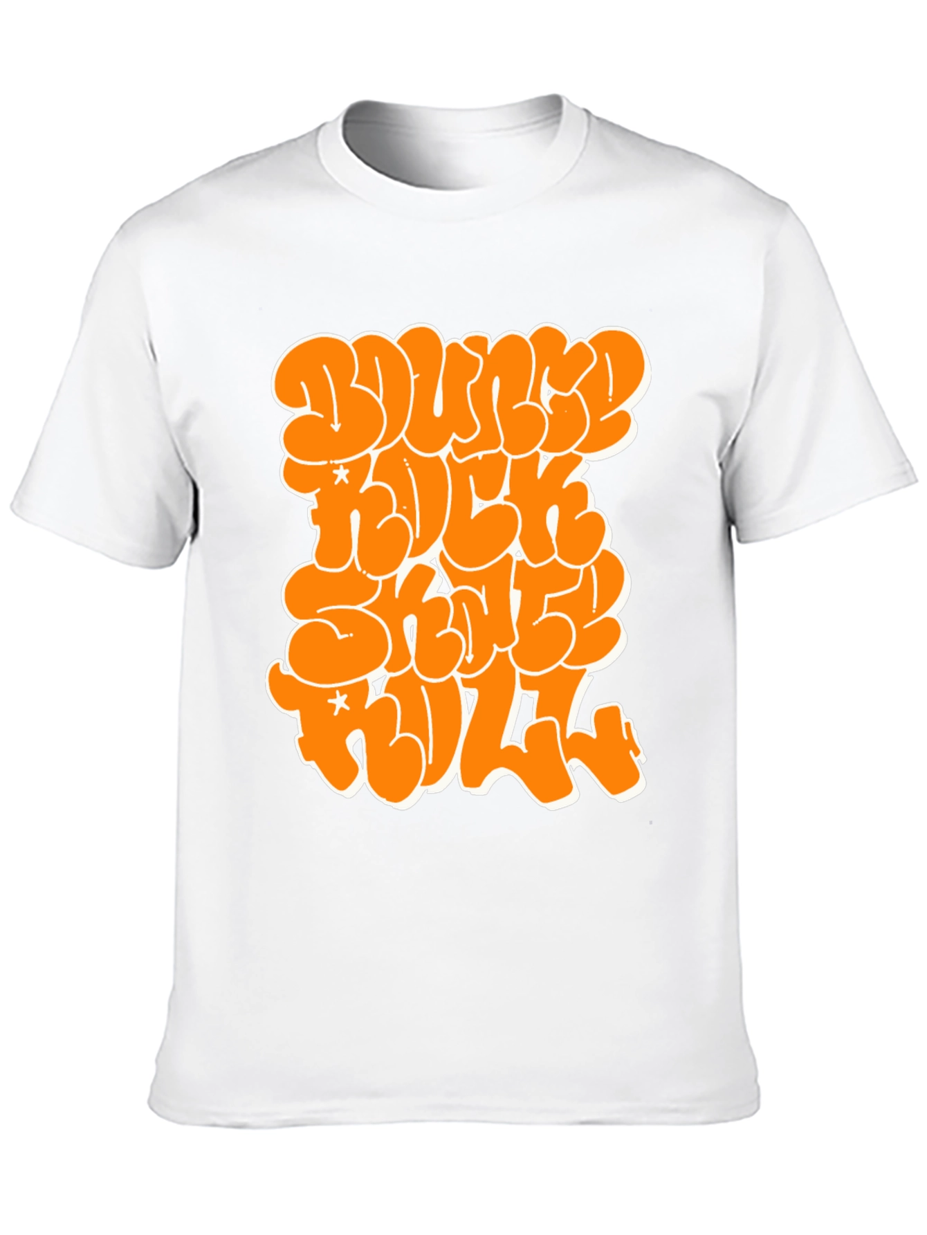 Bounce Rock Skate Roll Black Graphic Tee