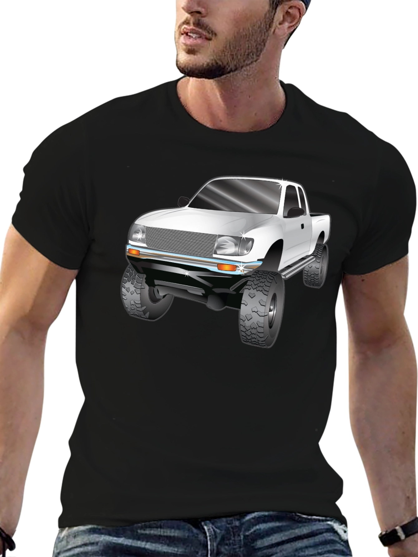 Truck Graphic Tee - Black Cotton