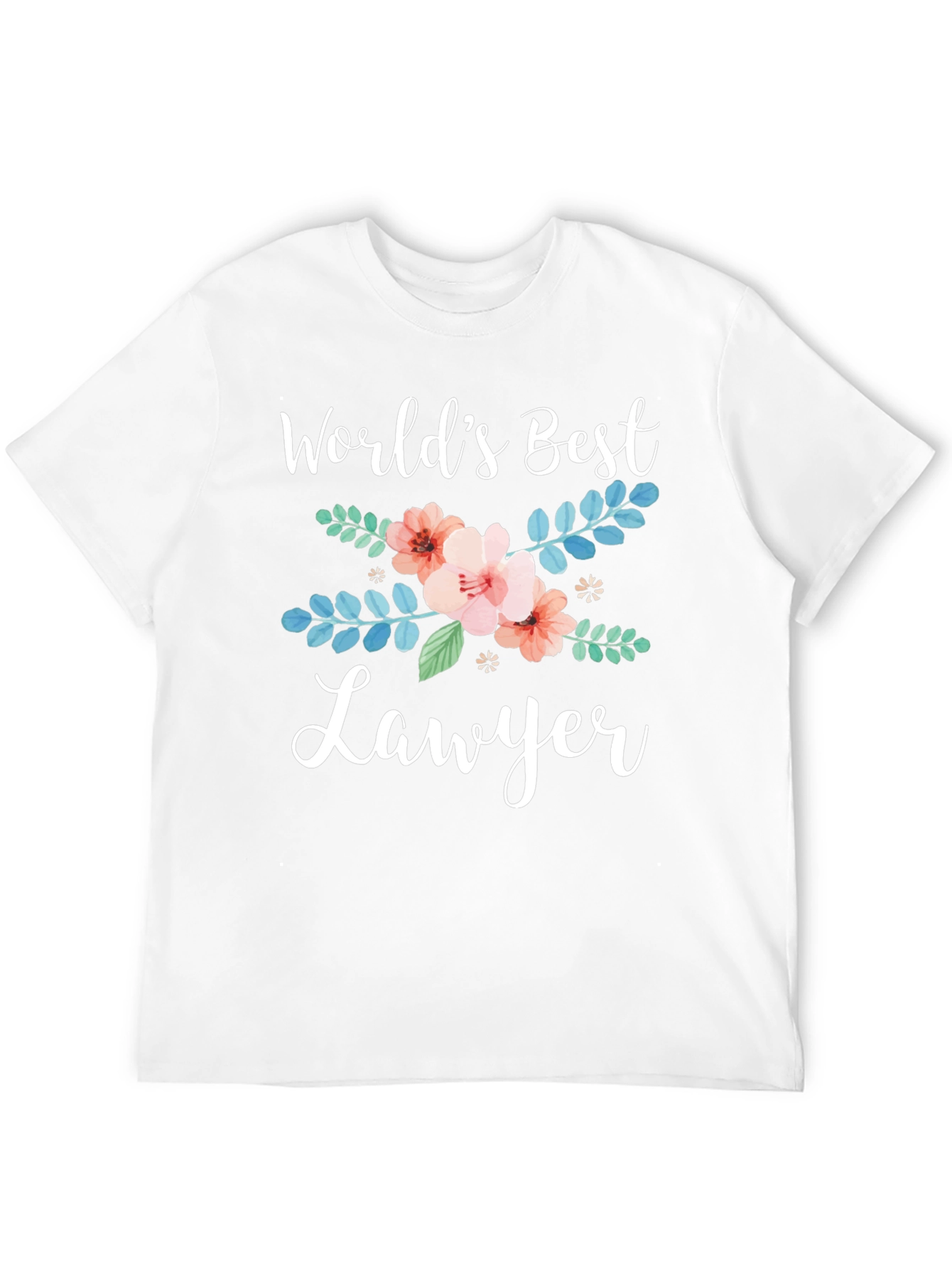 Worlds Best Lawyer Floral Graphic Tee