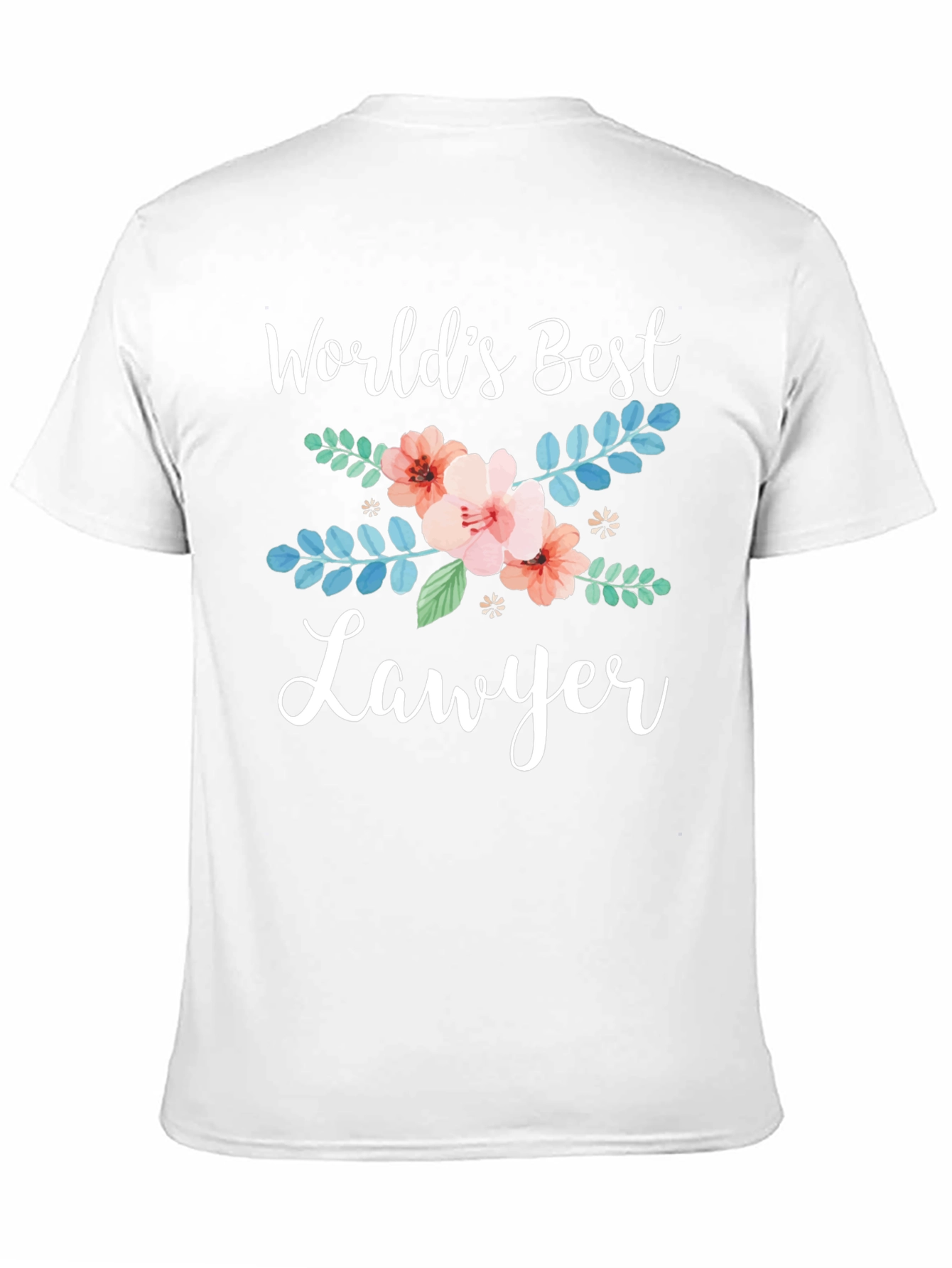 Worlds Best Lawyer Floral Graphic Tee