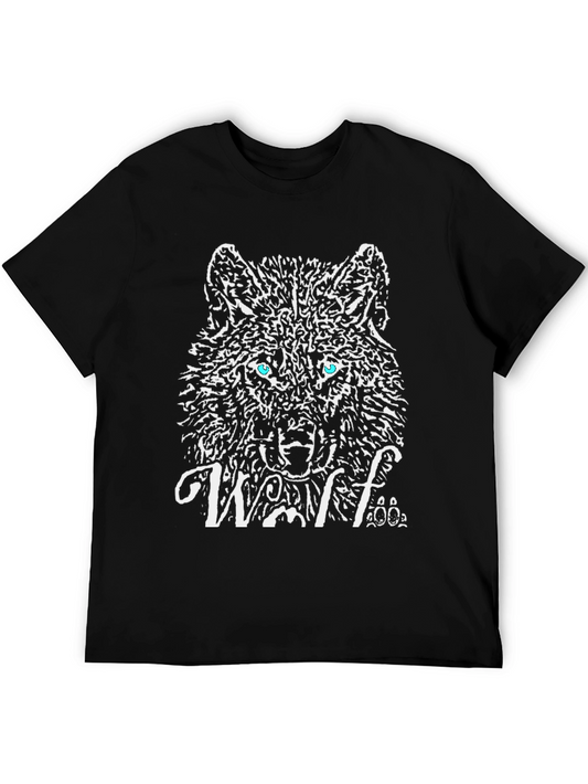 Wolf Graphic T-Shirt - Black Cotton Tee