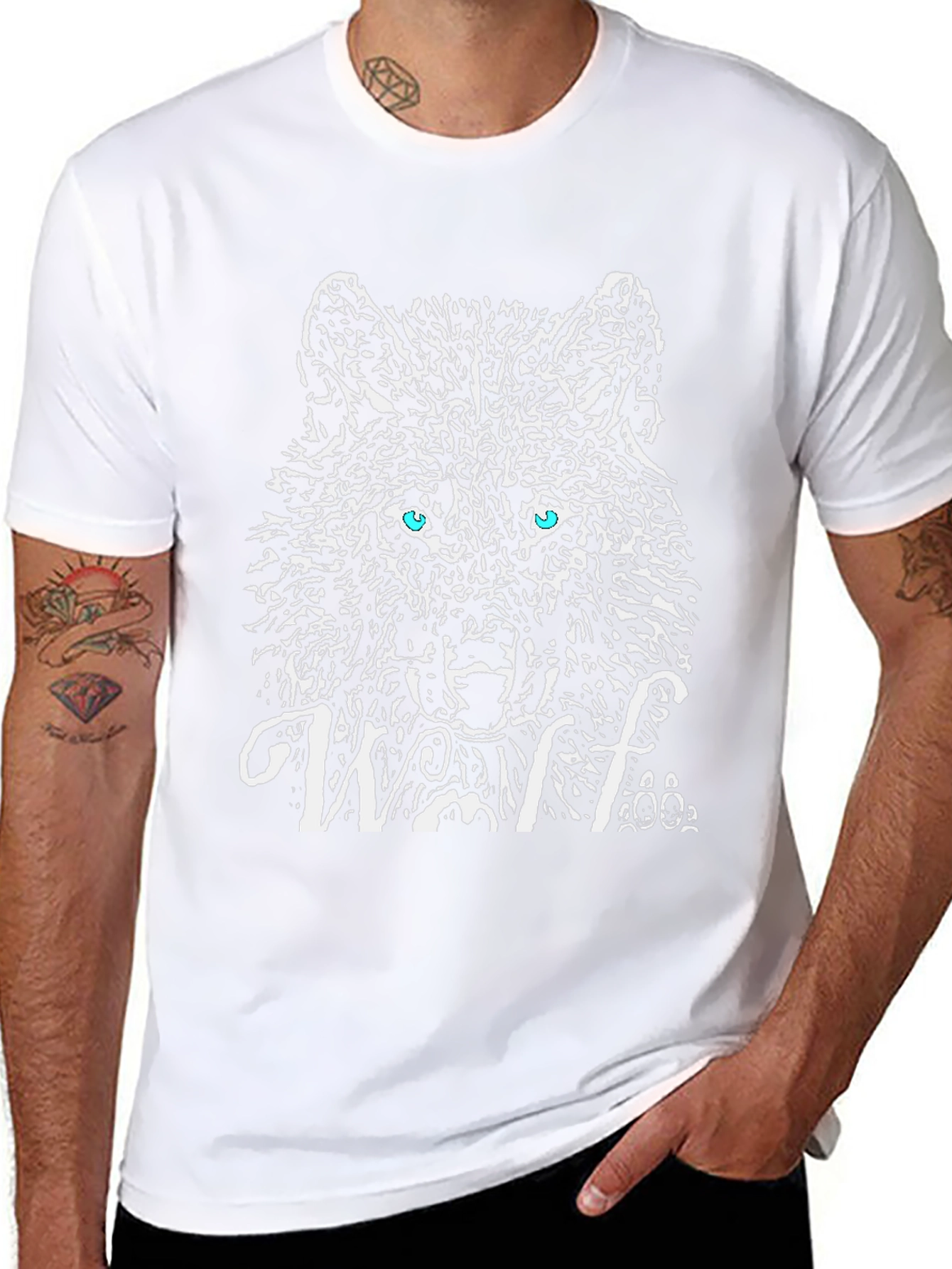 Wolf Graphic T-Shirt - Black Cotton Tee