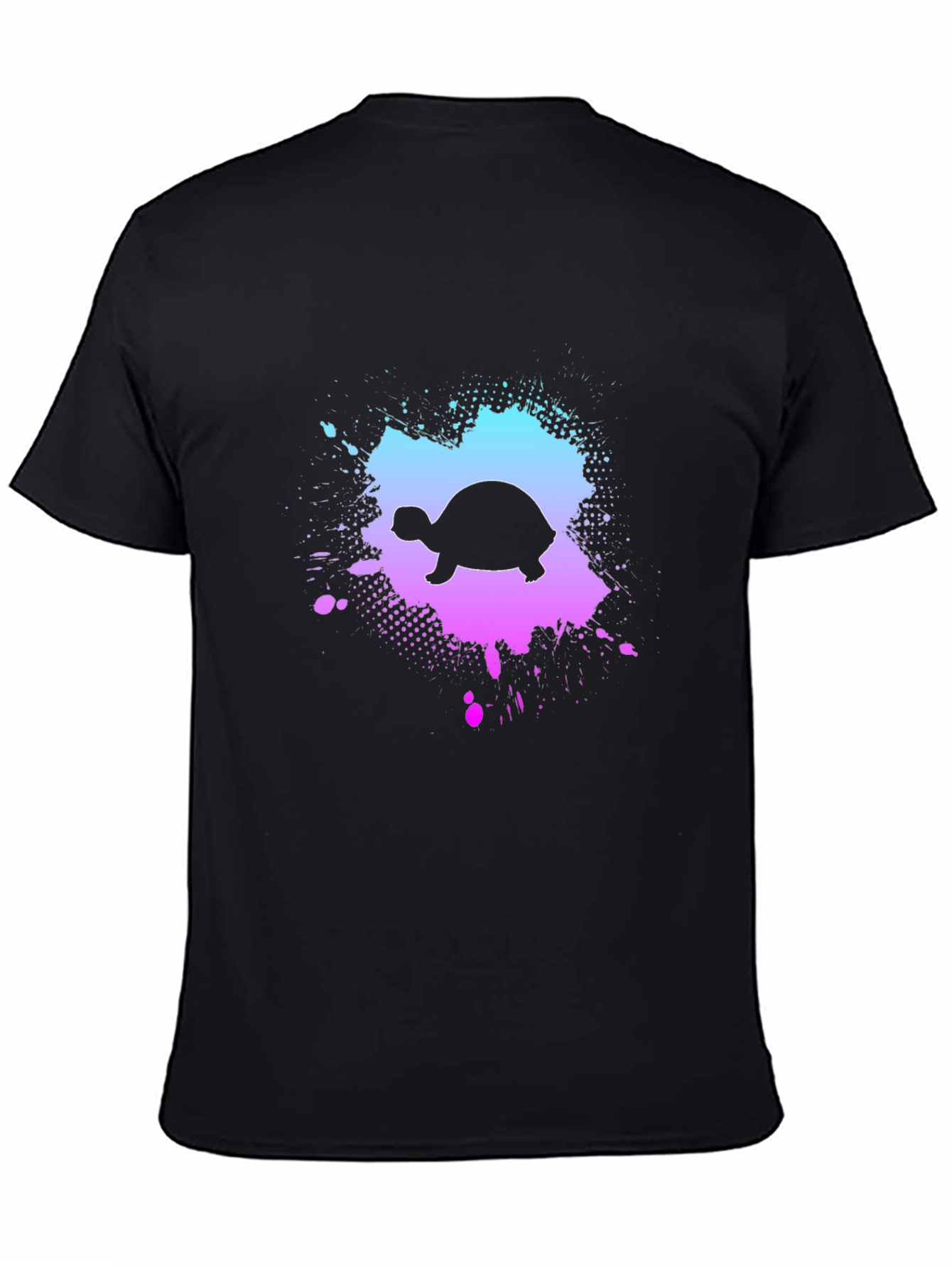 Turtle Splash Graphic Black T-Shirt