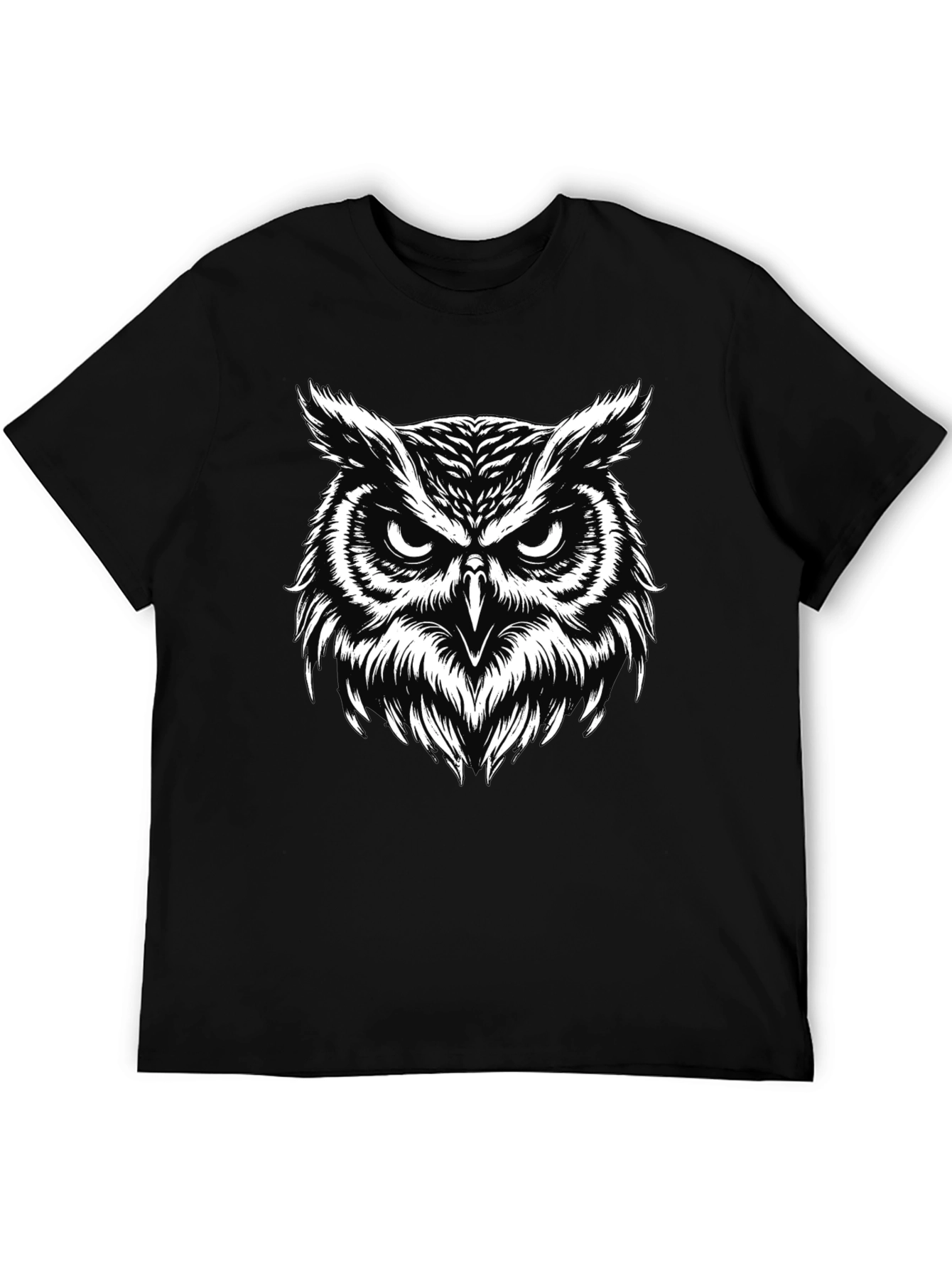 Cool Owl Graphic Black T-Shirt