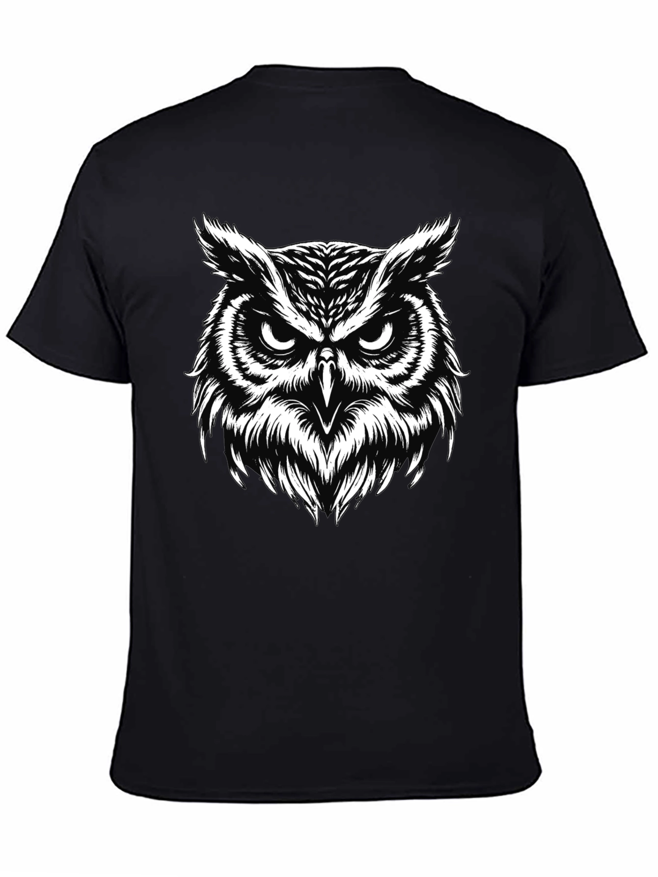 Cool Owl Graphic Black T-Shirt