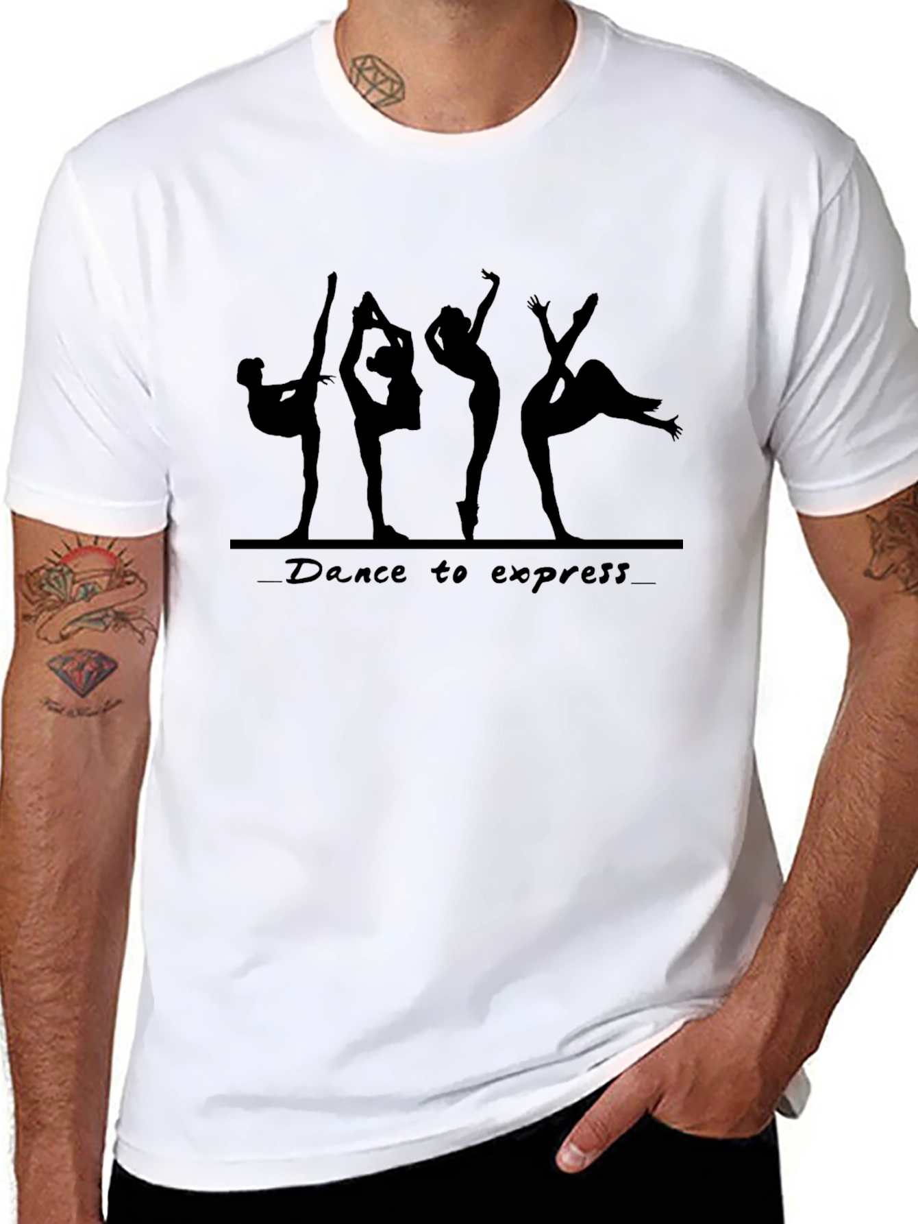 Dance to Express Black Graphic Tee