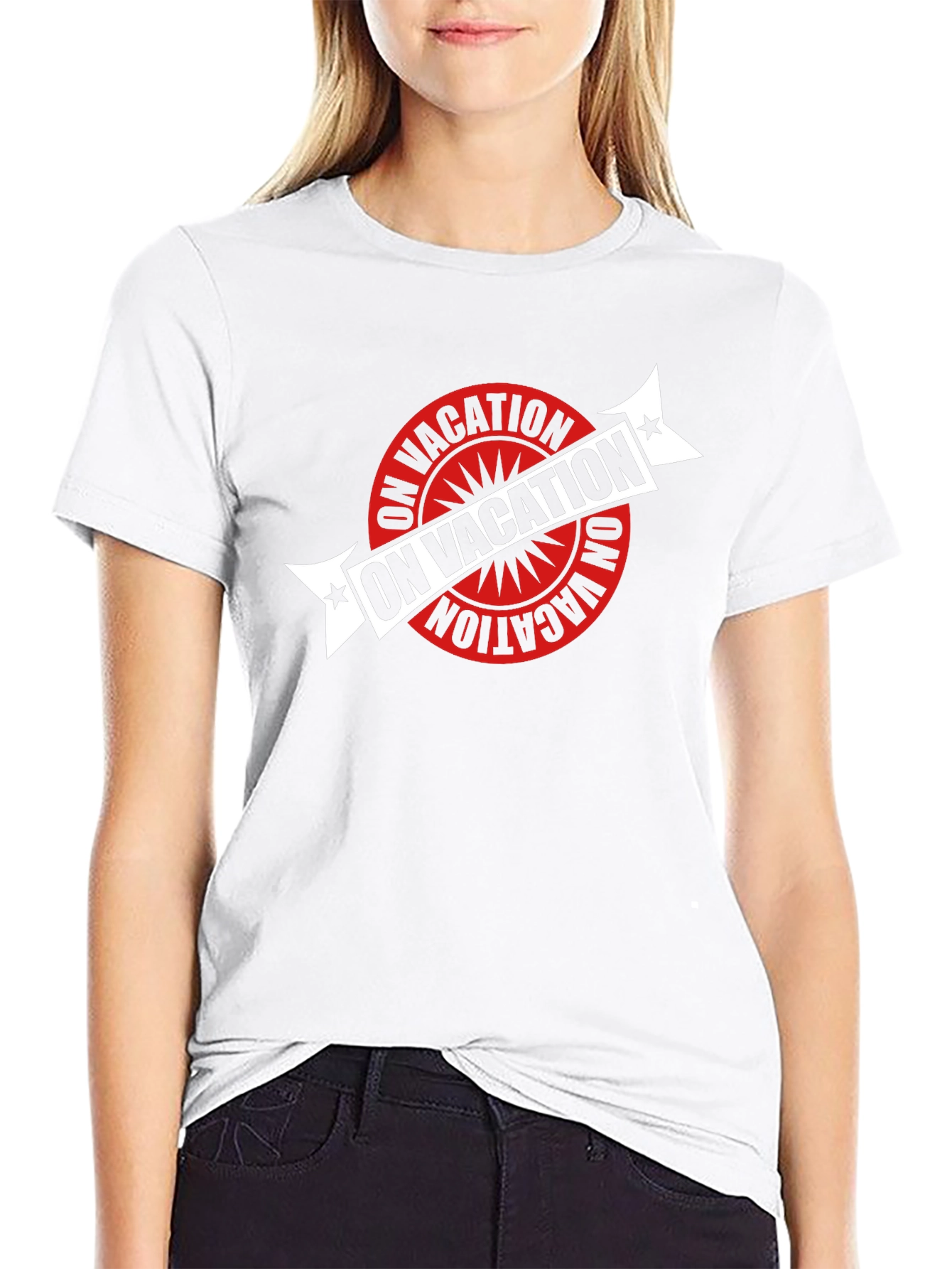 On Vacation Graphic Print T-Shirt