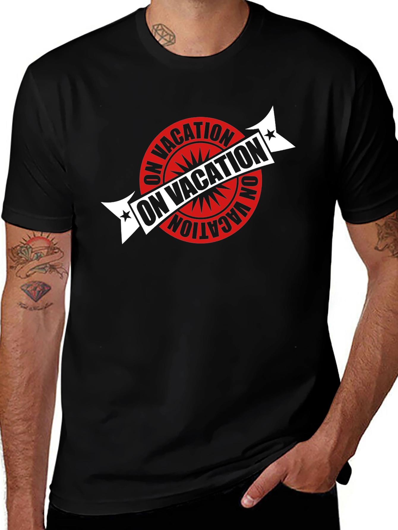 On Vacation Graphic Print T-Shirt