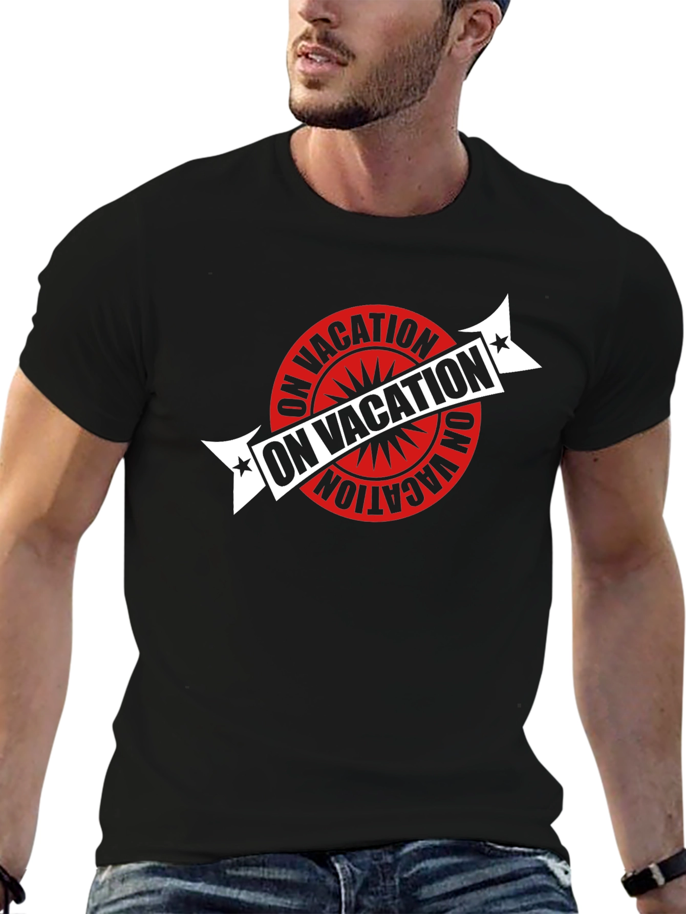On Vacation Graphic Print T-Shirt
