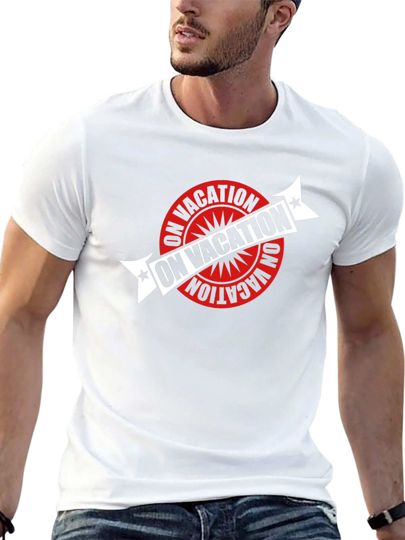 On Vacation Graphic Print T-Shirt