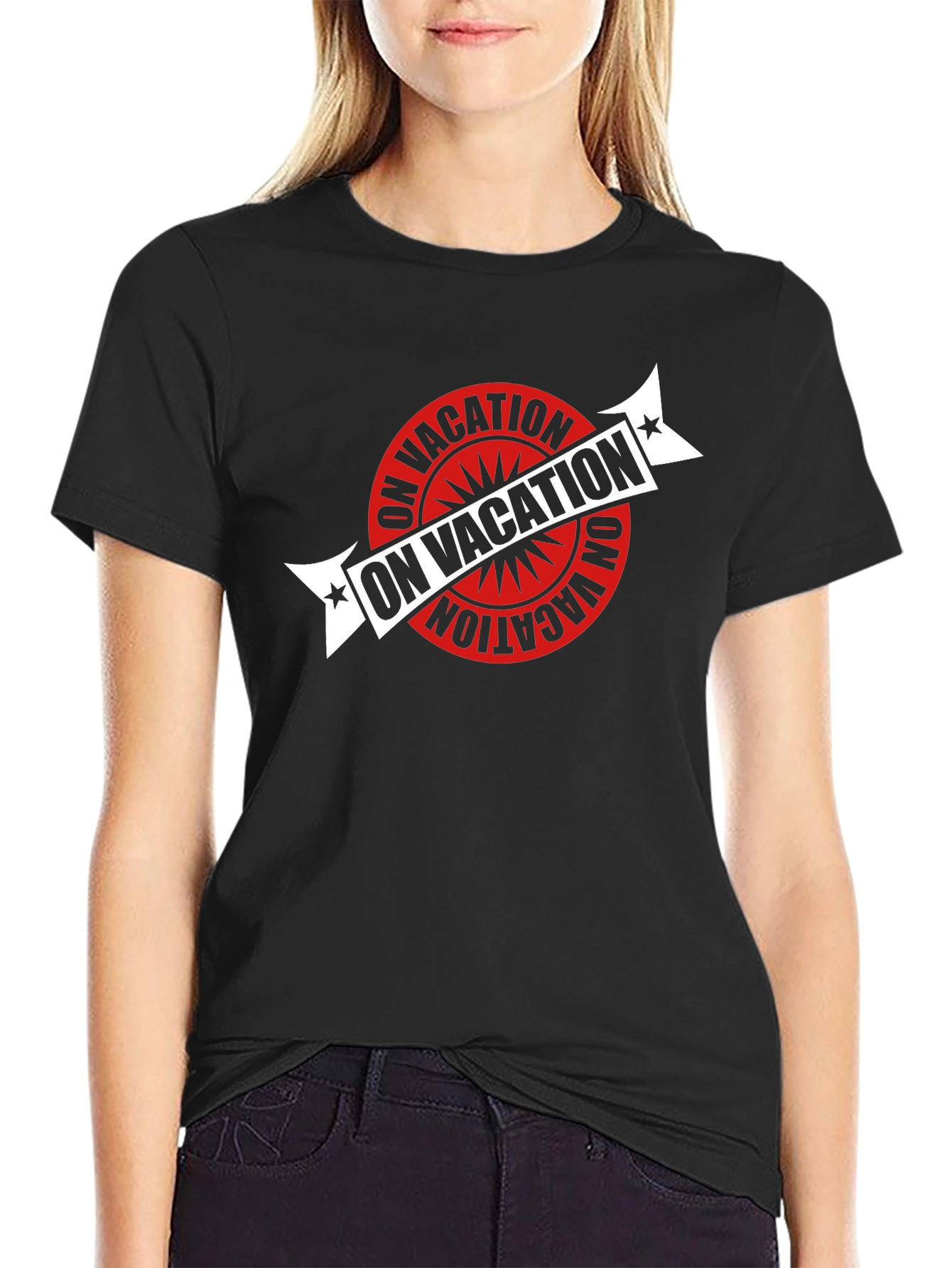 On Vacation Graphic Print T-Shirt