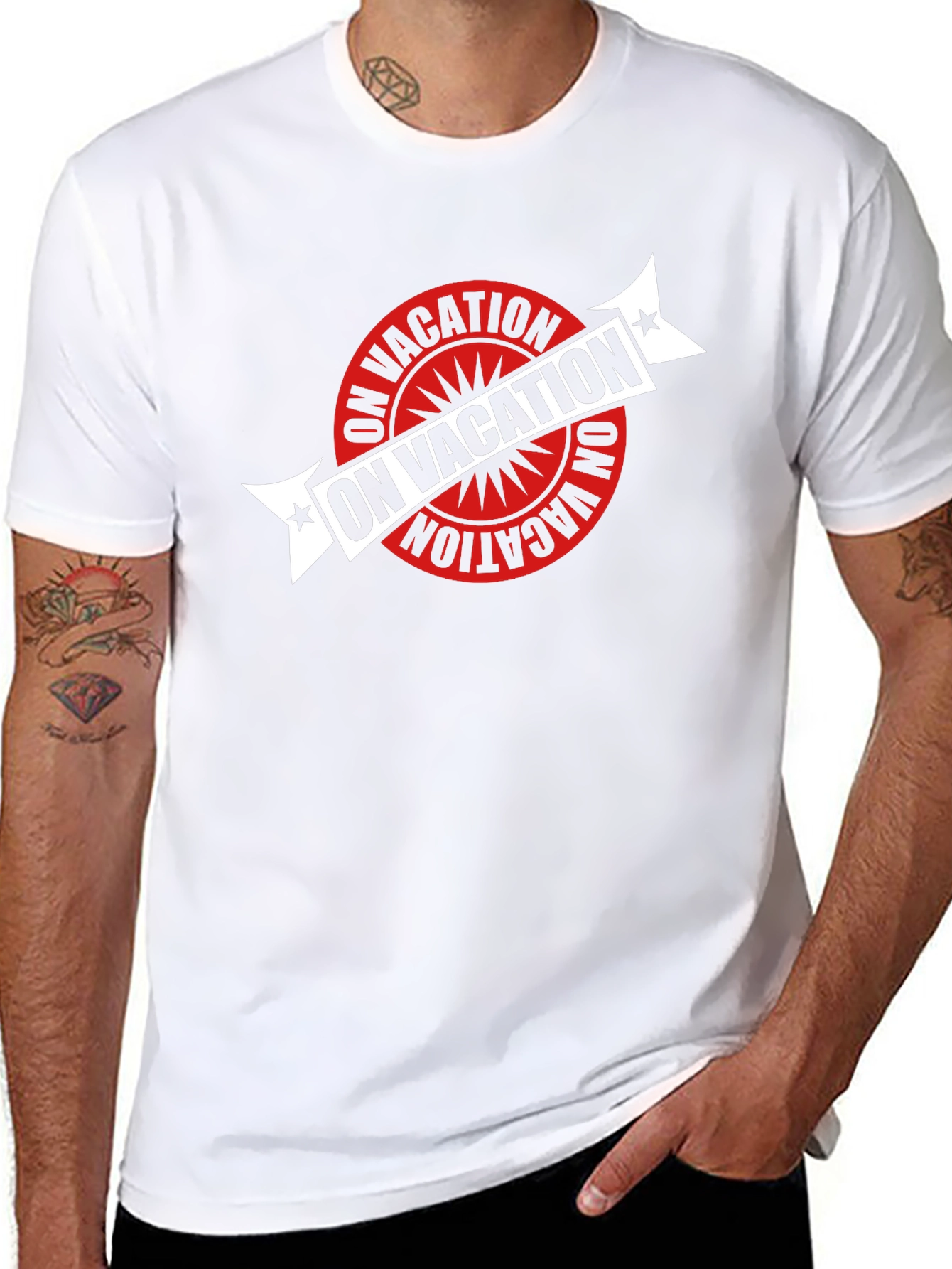 On Vacation Graphic Print T-Shirt