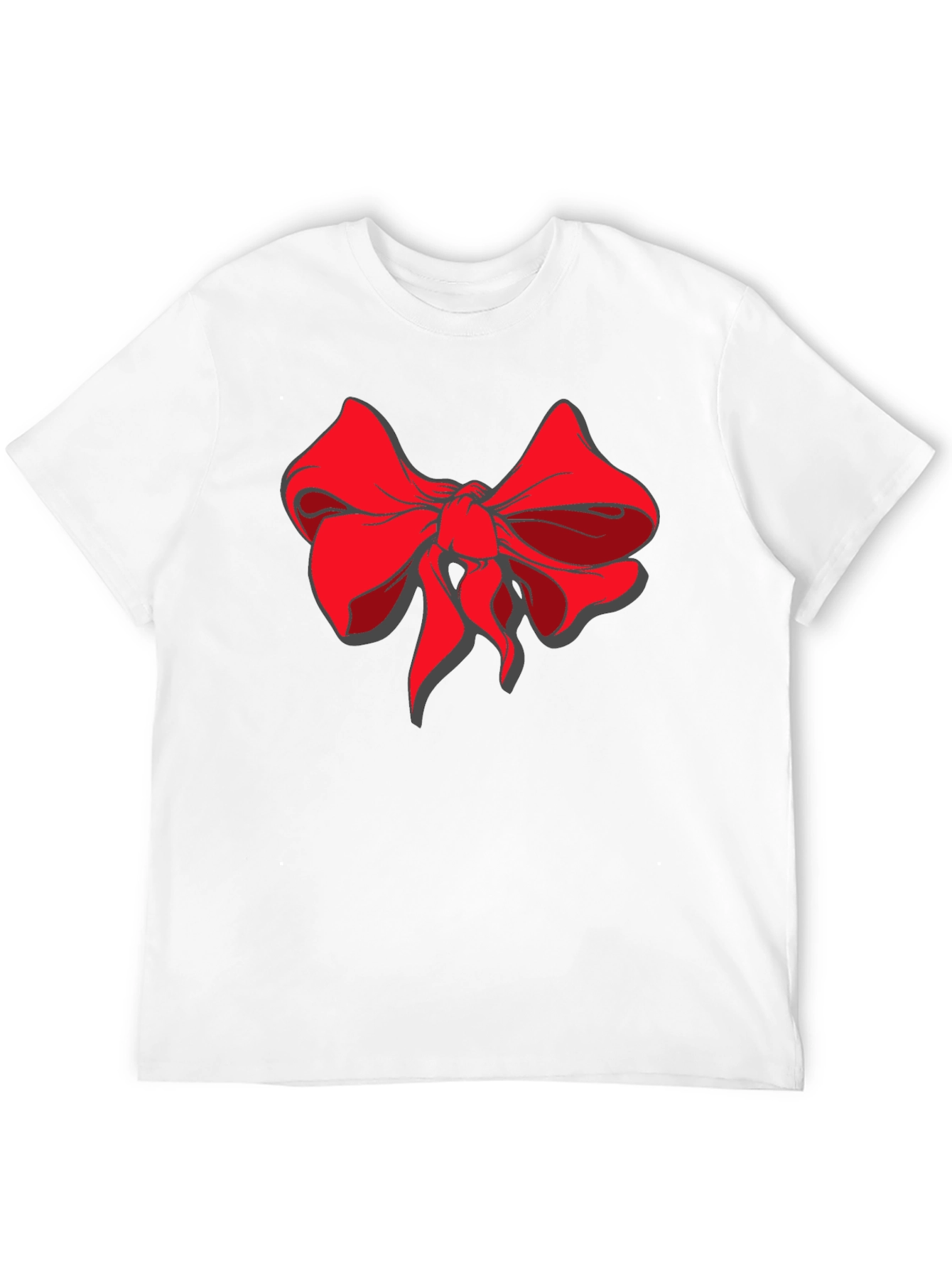 Bold Bow Graphic Tee - Stylish Black Cotton Shirt