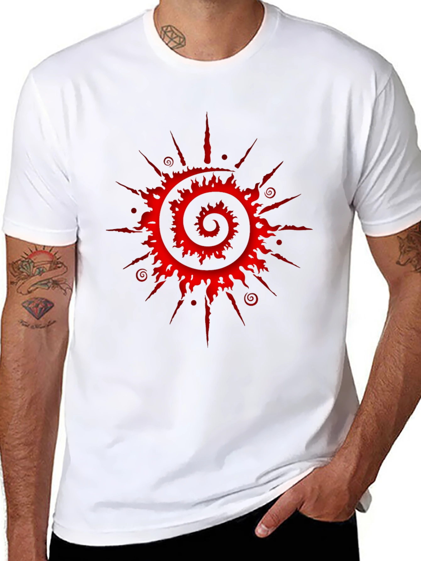 Spiral Sun Graphic Tee - Black