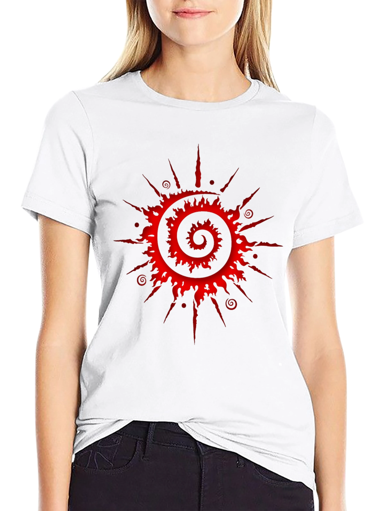 Spiral Sun Graphic Tee - Black