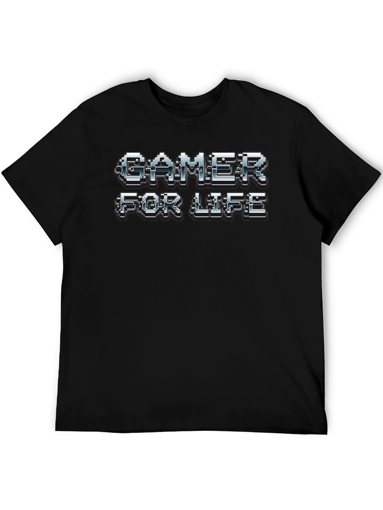 Gamer For Life Black Cotton T-Shirt