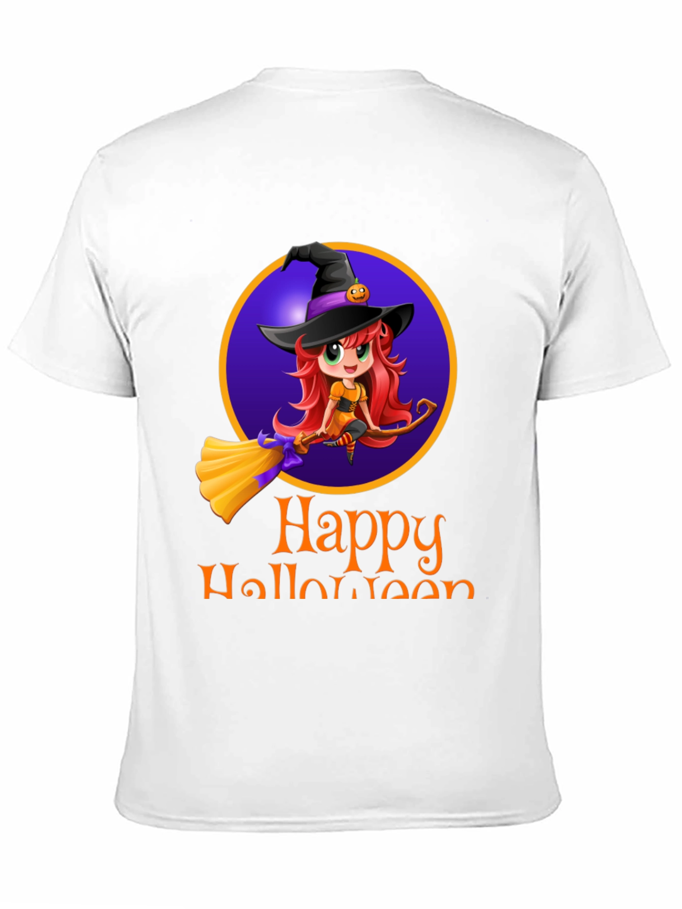 Happy Halloween Witch T-Shirt - Mens Black Tee
