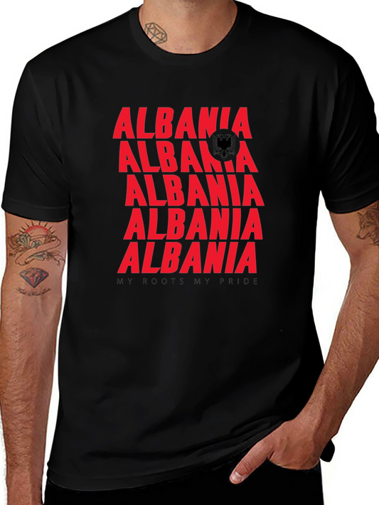 Albania Roots Pride Graphic Tee - Black