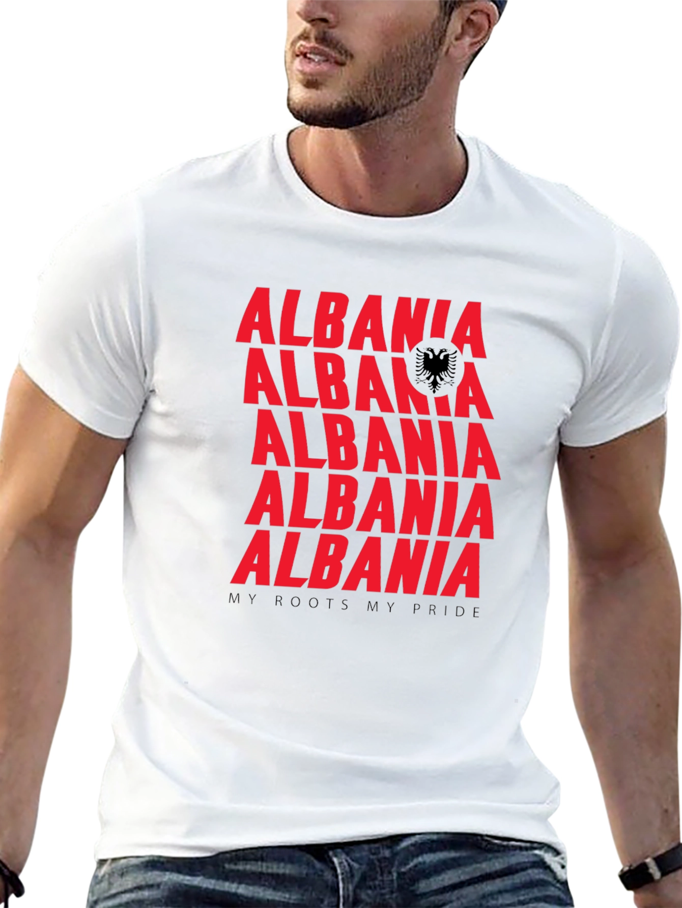 Albania Roots Pride Graphic Tee - Black