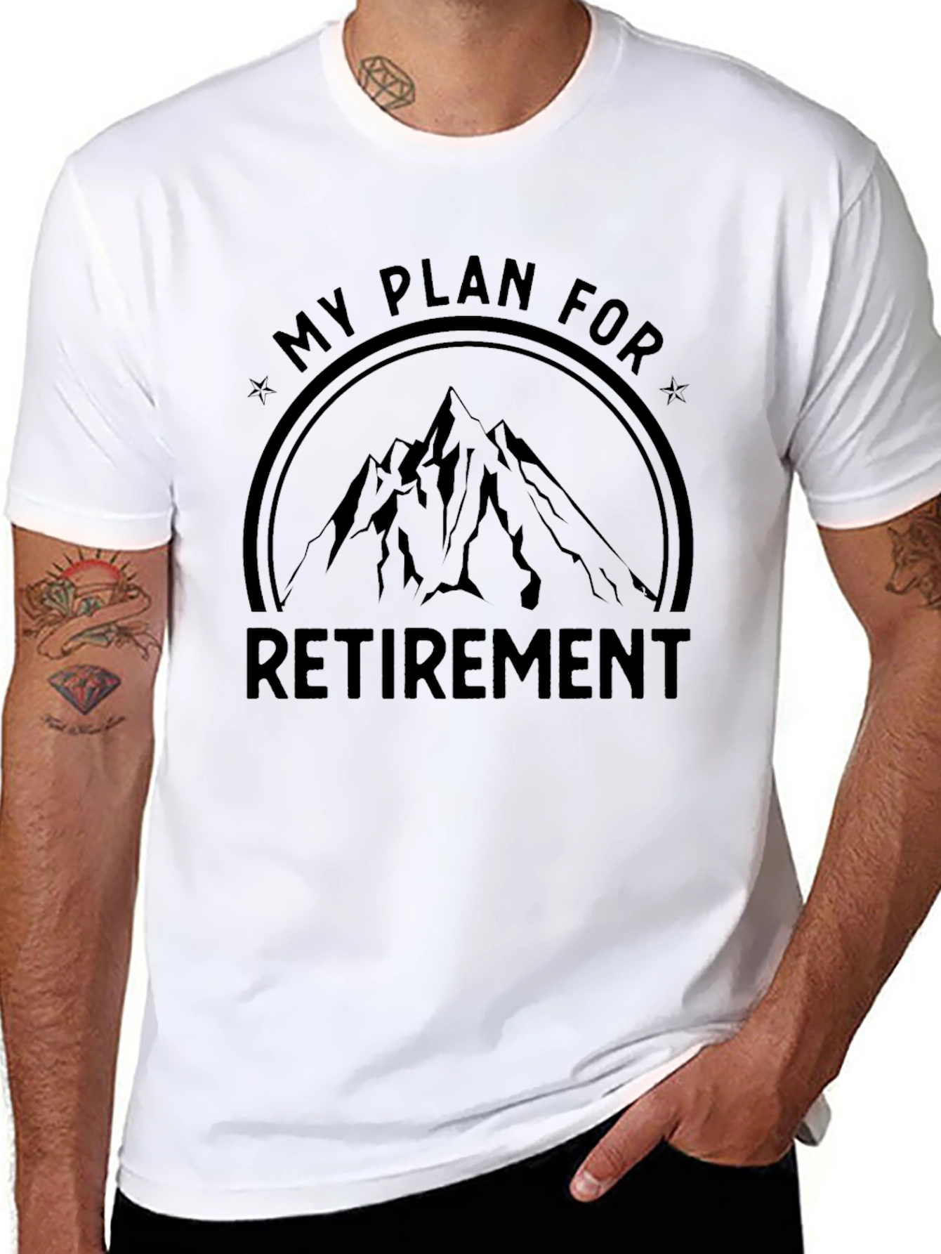 Retirement Plan Mountain Graphic T-Shirt