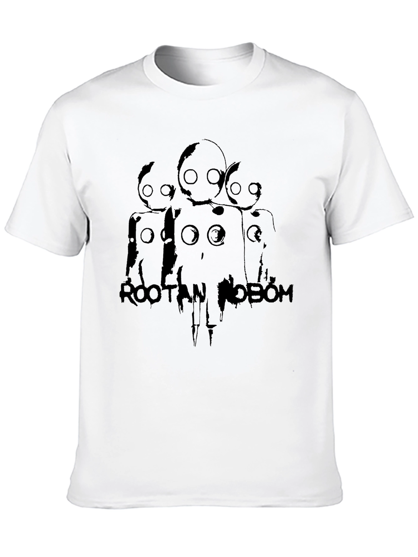Black Robot Design T-Shirt