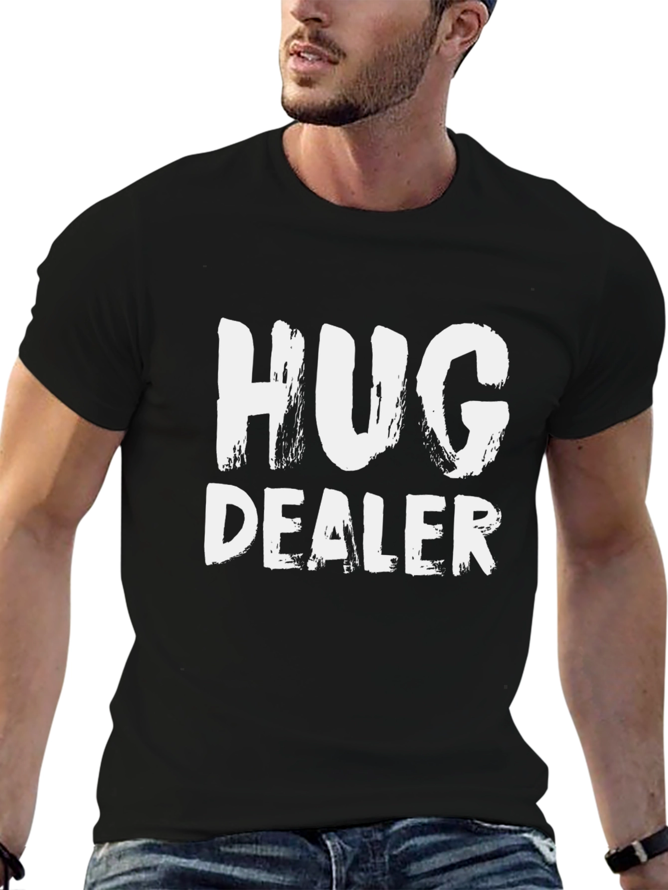 Hug Dealer T-Shirt -  Comfortable Black Tee