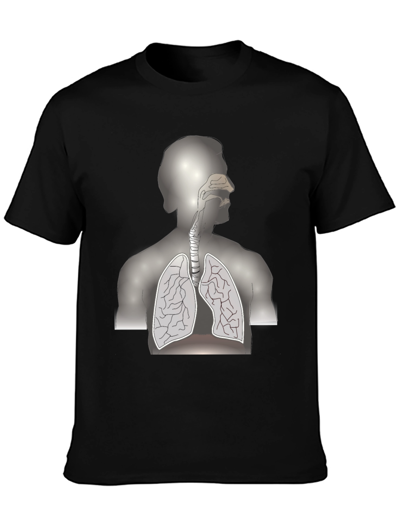 Anatomy Graphic Tee - Human Respiratory System T-Shirt