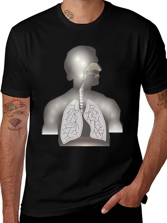 Anatomy Graphic Tee - Human Respiratory System T-Shirt