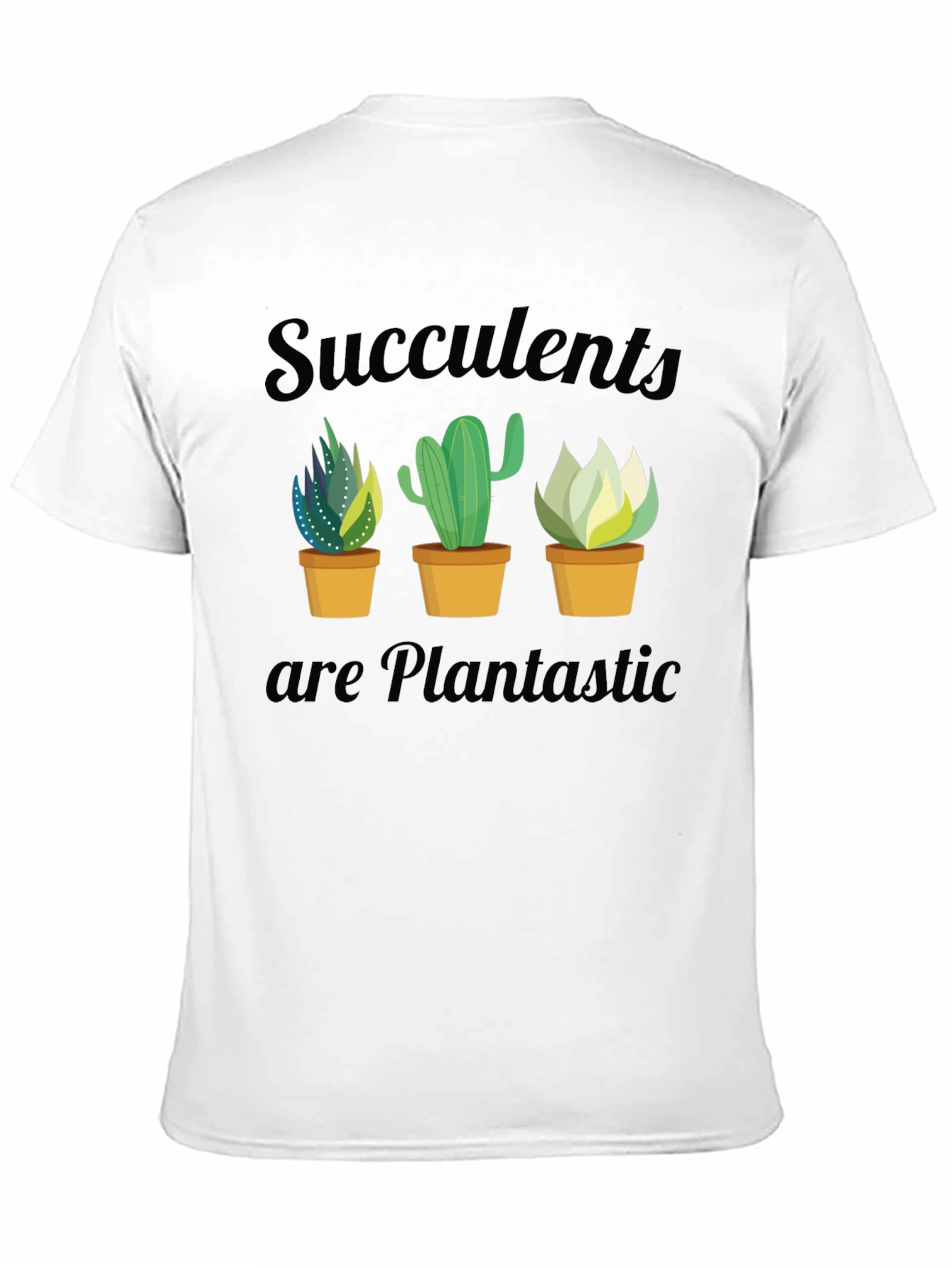 Succulent Plantastic Graphic T-Shirt - Black