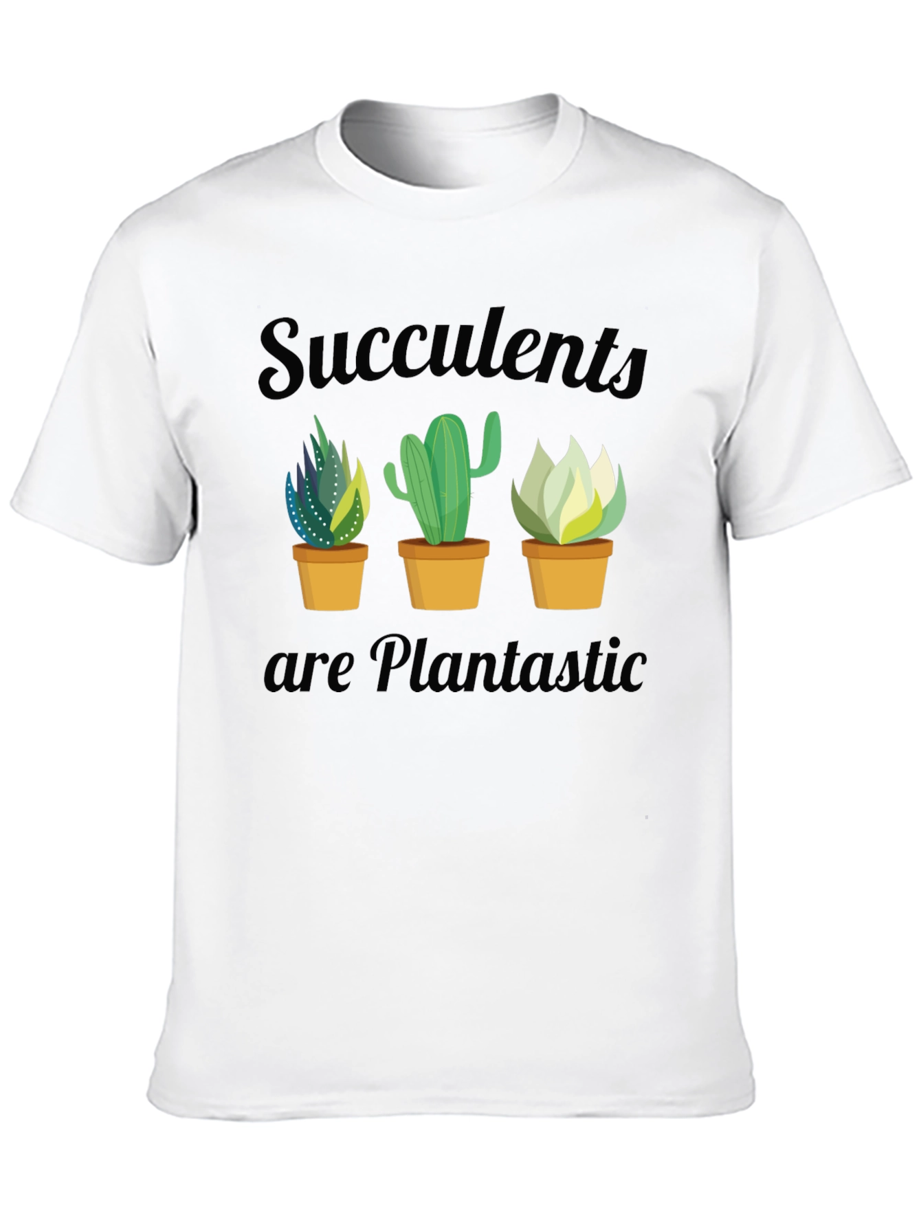 Succulent Plantastic Graphic T-Shirt - Black