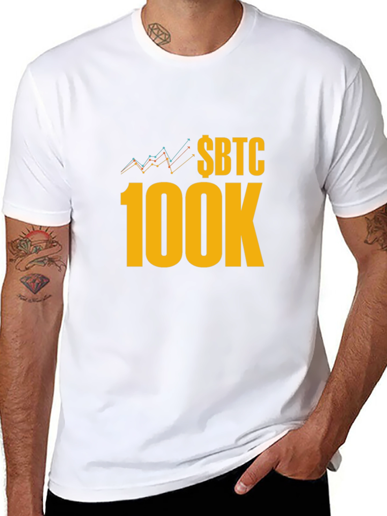 $BTC 100K Crypto T-Shirt - Bitcoin HODL!