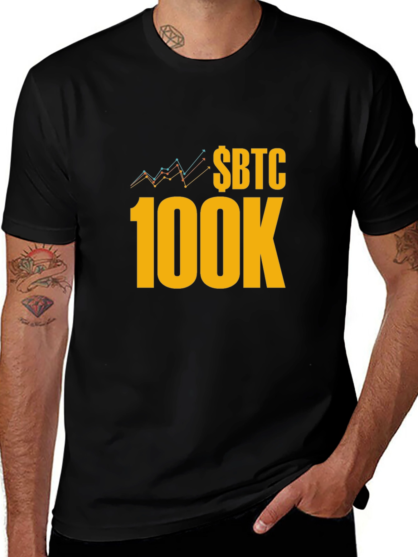 $BTC 100K Crypto T-Shirt - Bitcoin HODL!