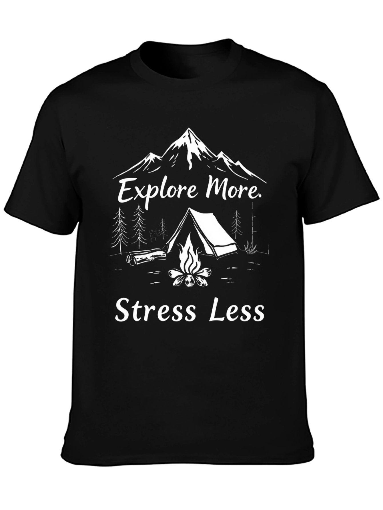 Explore More Stress Less Graphic T-Shirt