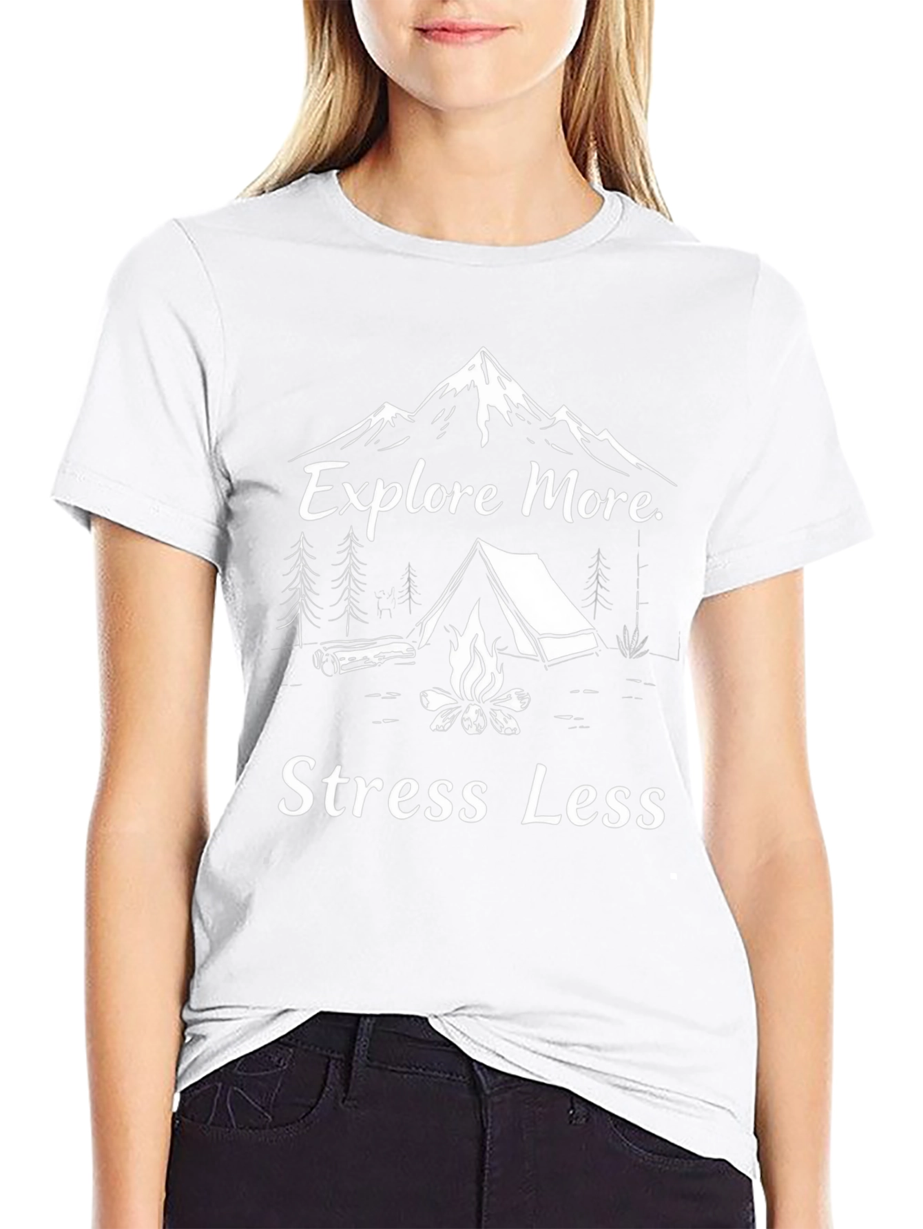 Explore More Stress Less Graphic T-Shirt