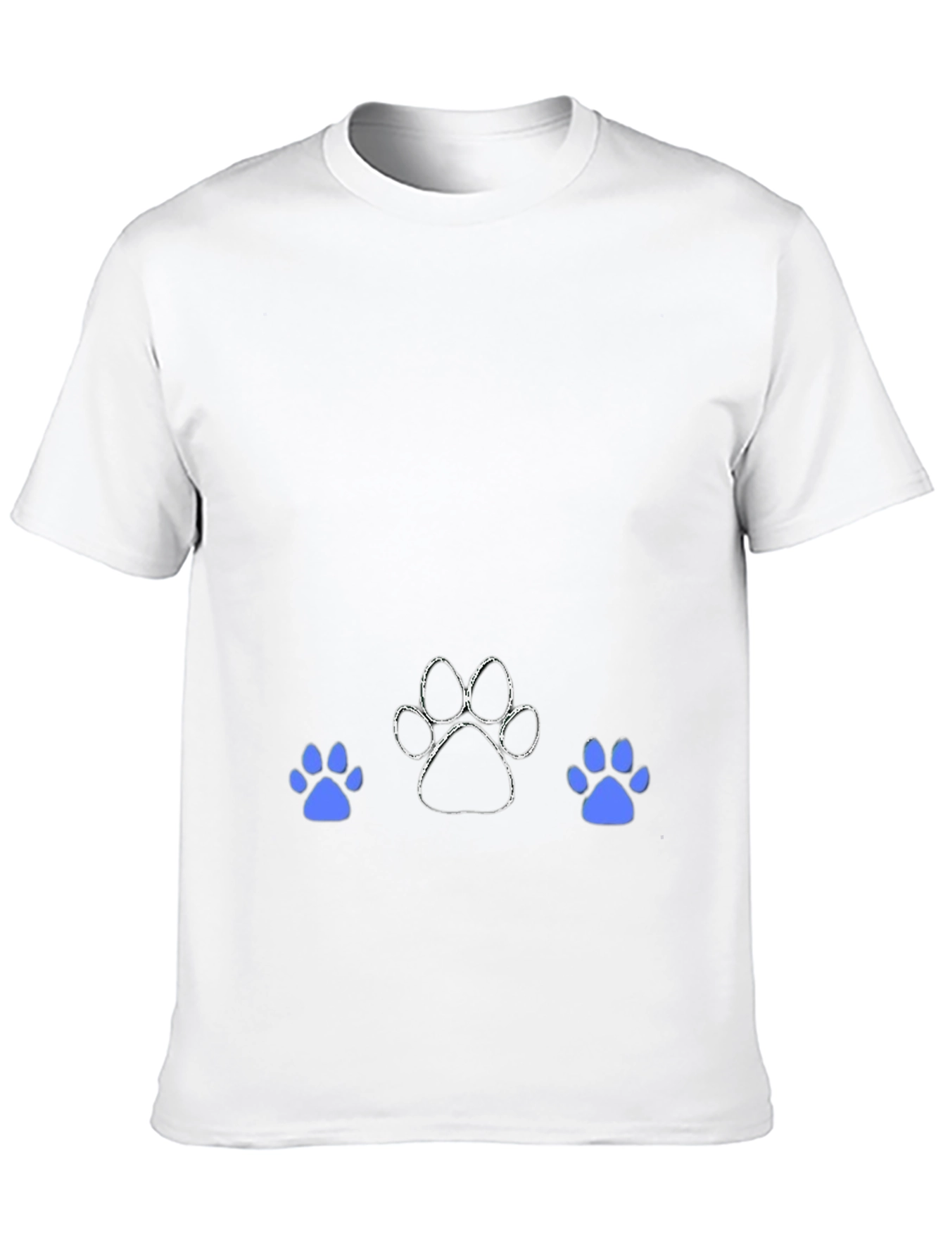 Dog Paw Print Graphic T-Shirt