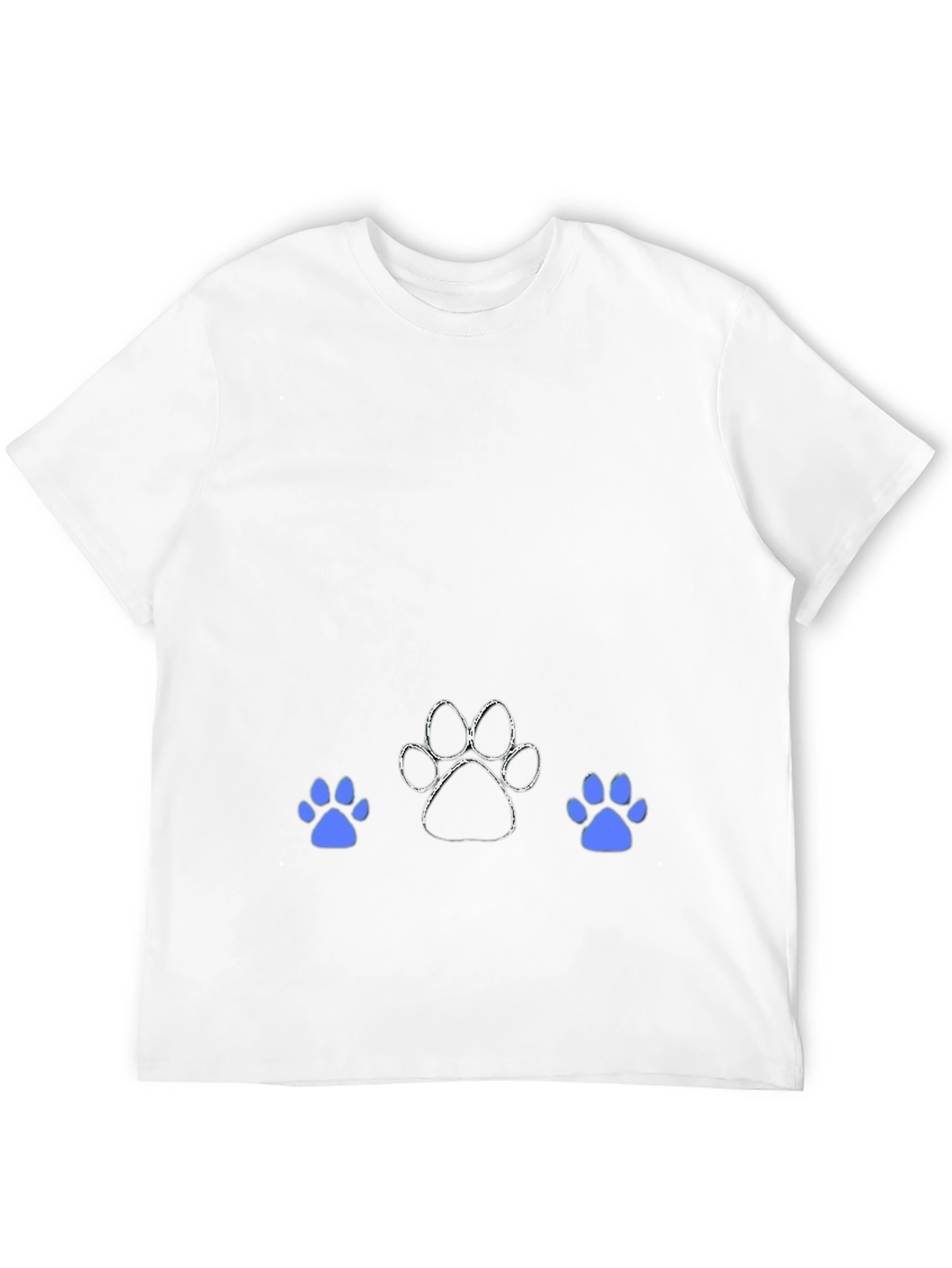 Dog Paw Print Graphic T-Shirt