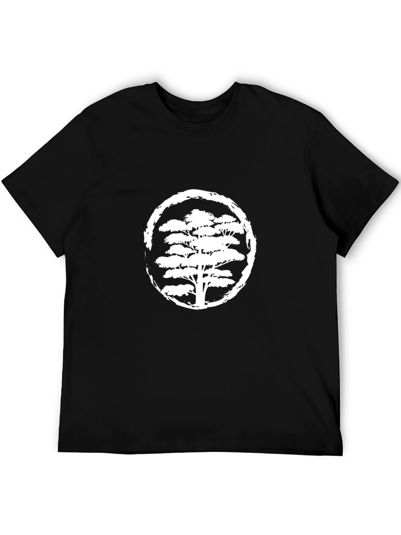 Zen Tree Graphic Tee - Black Cotton Shirt
