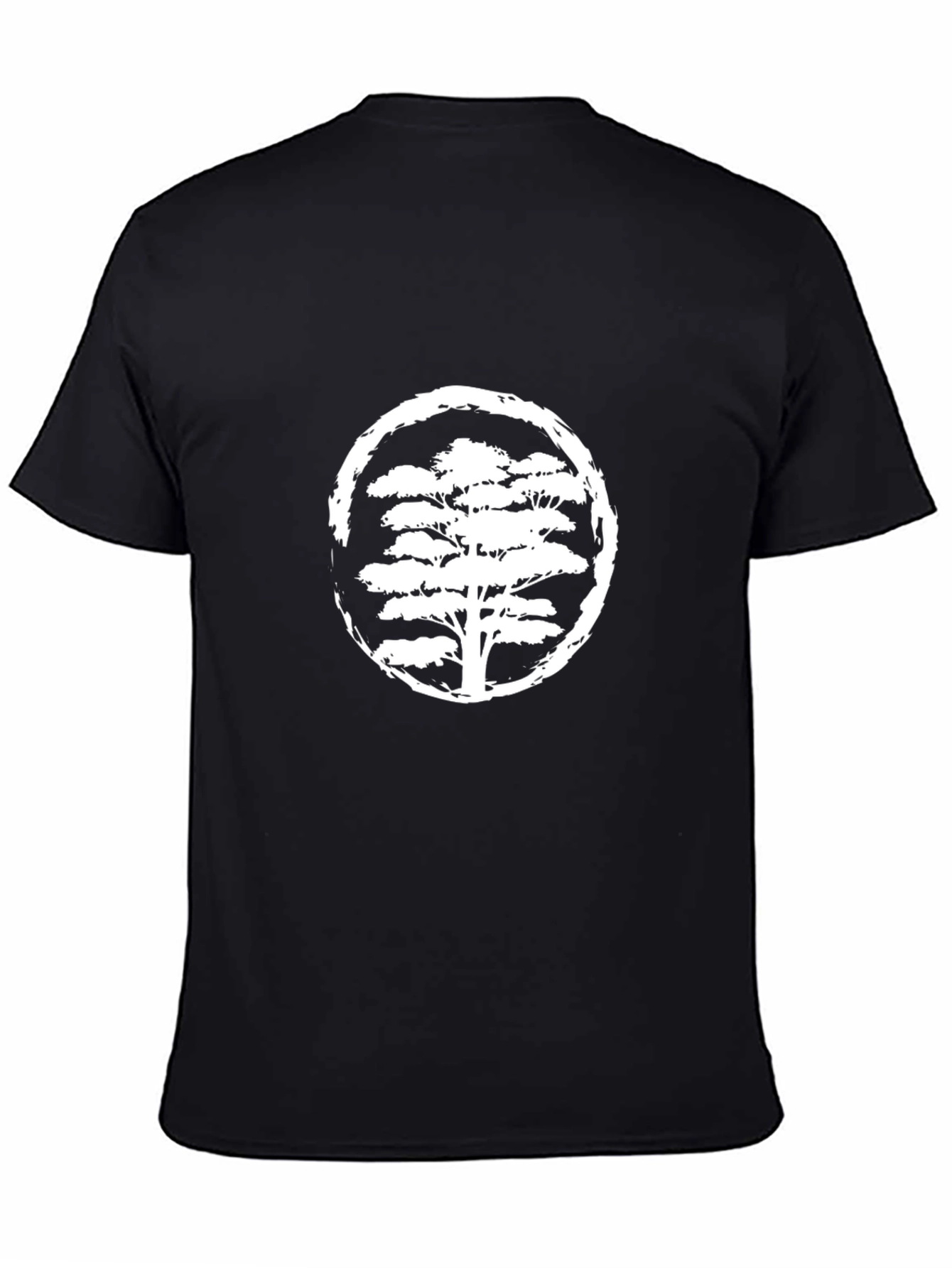 Zen Tree Graphic Tee - Black Cotton Shirt