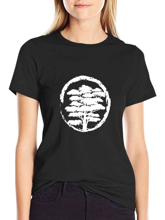 Zen Tree Graphic Tee - Black Cotton Shirt