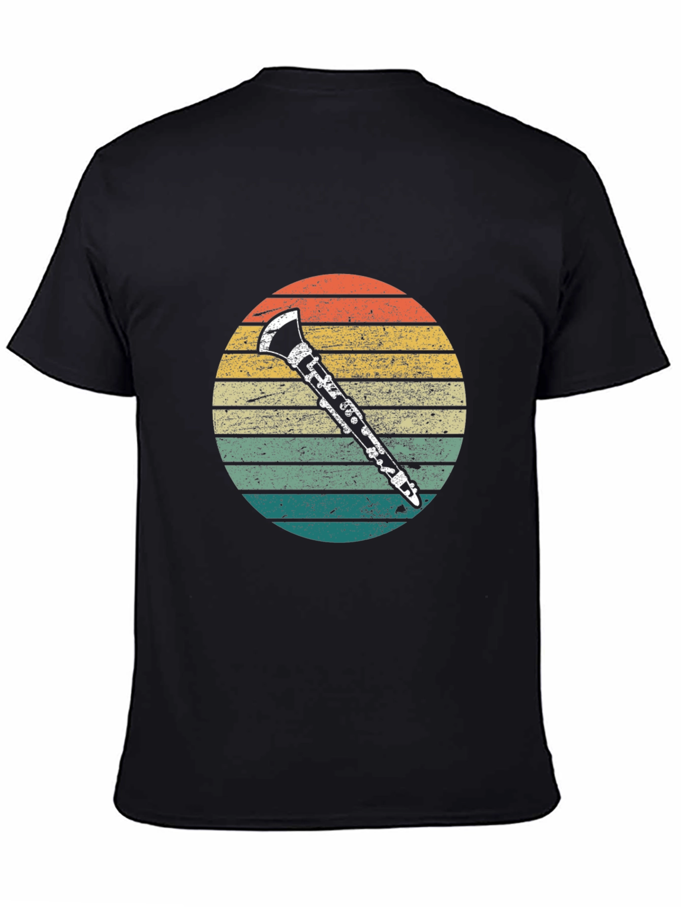 Retro Clarinet Sunset T-Shirt - Music Lover Tee