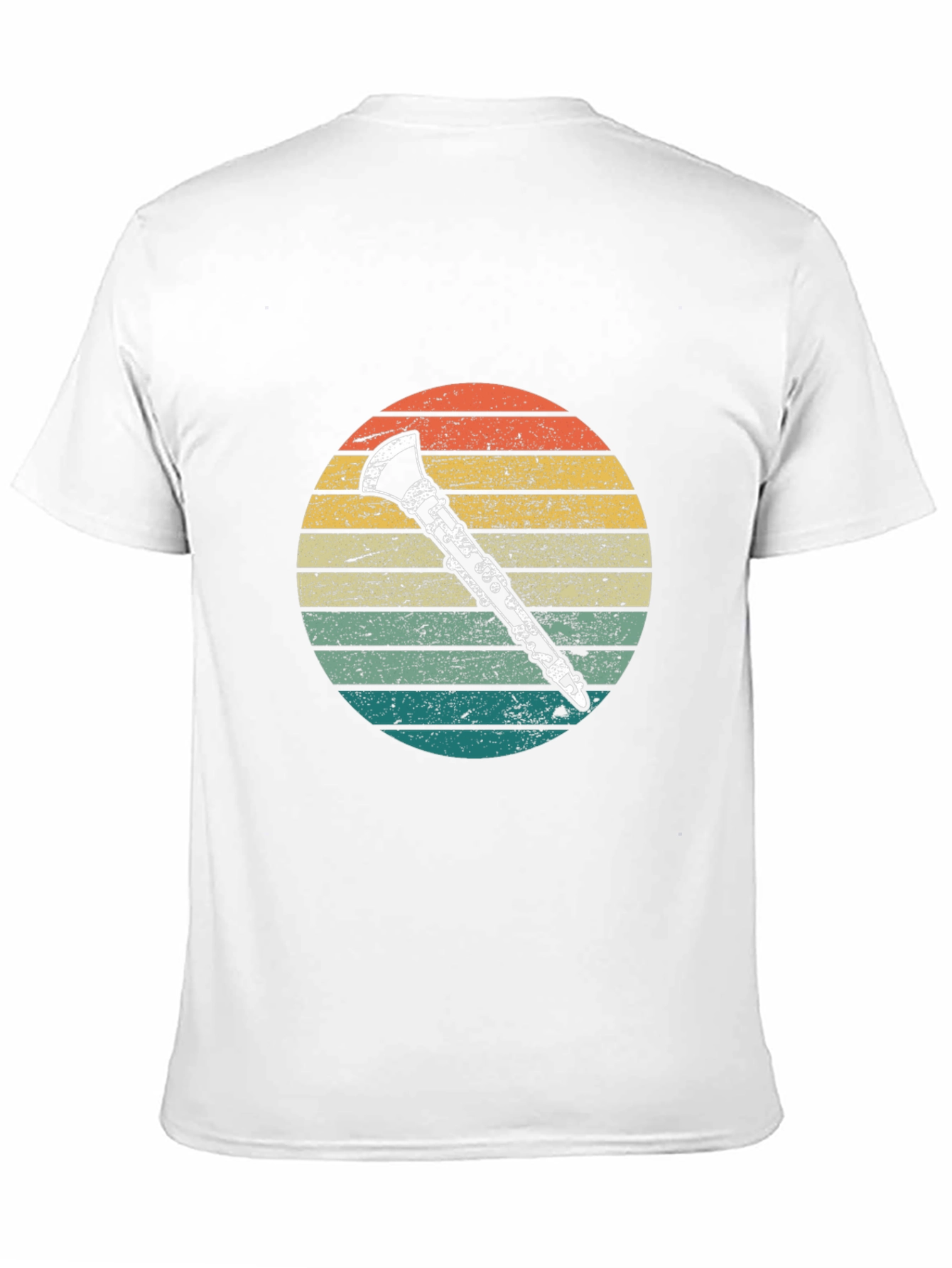 Retro Clarinet Sunset T-Shirt - Music Lover Tee