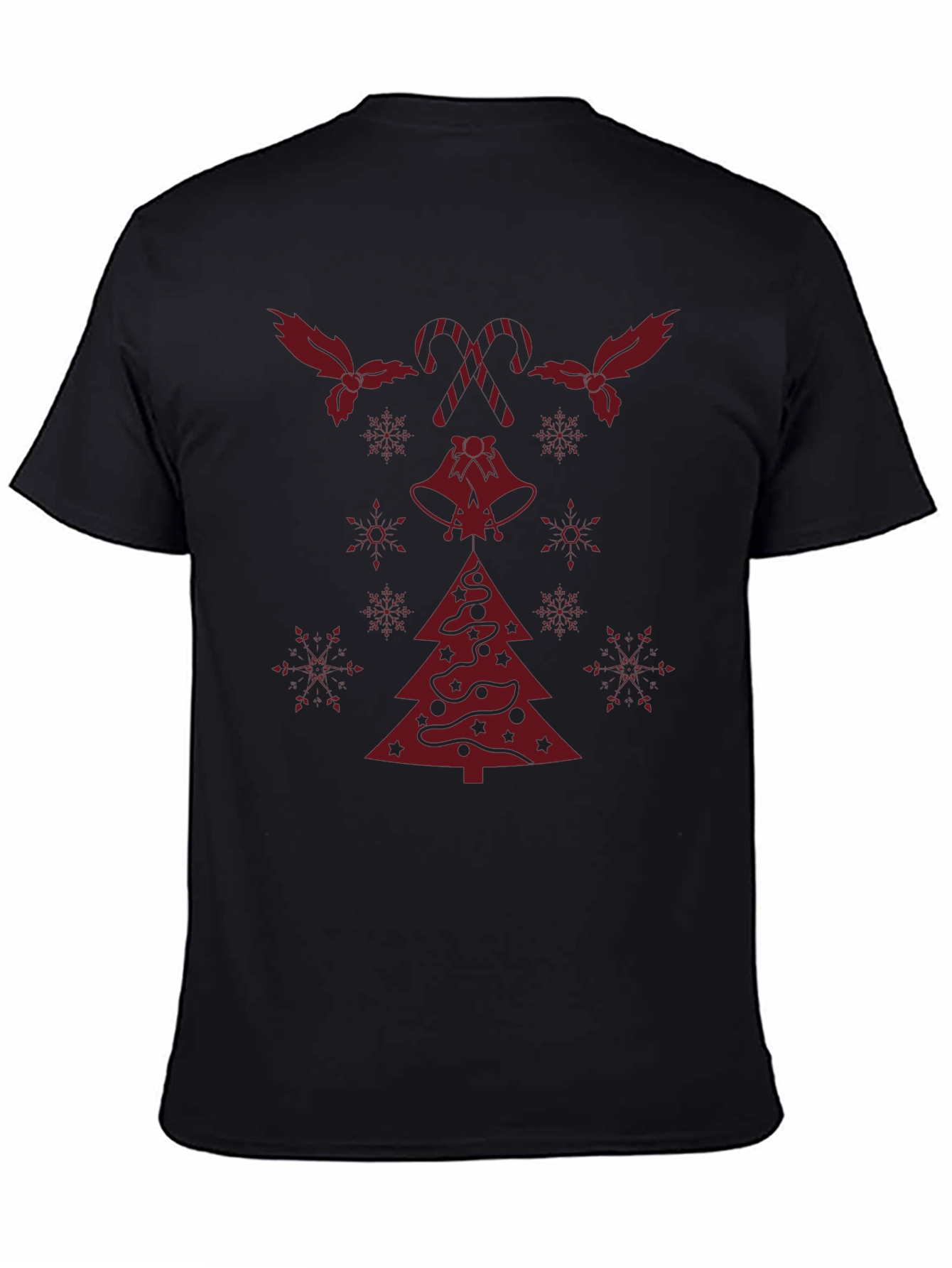 Festive Holiday T-Shirt with Christmas Tree & Candy Canes