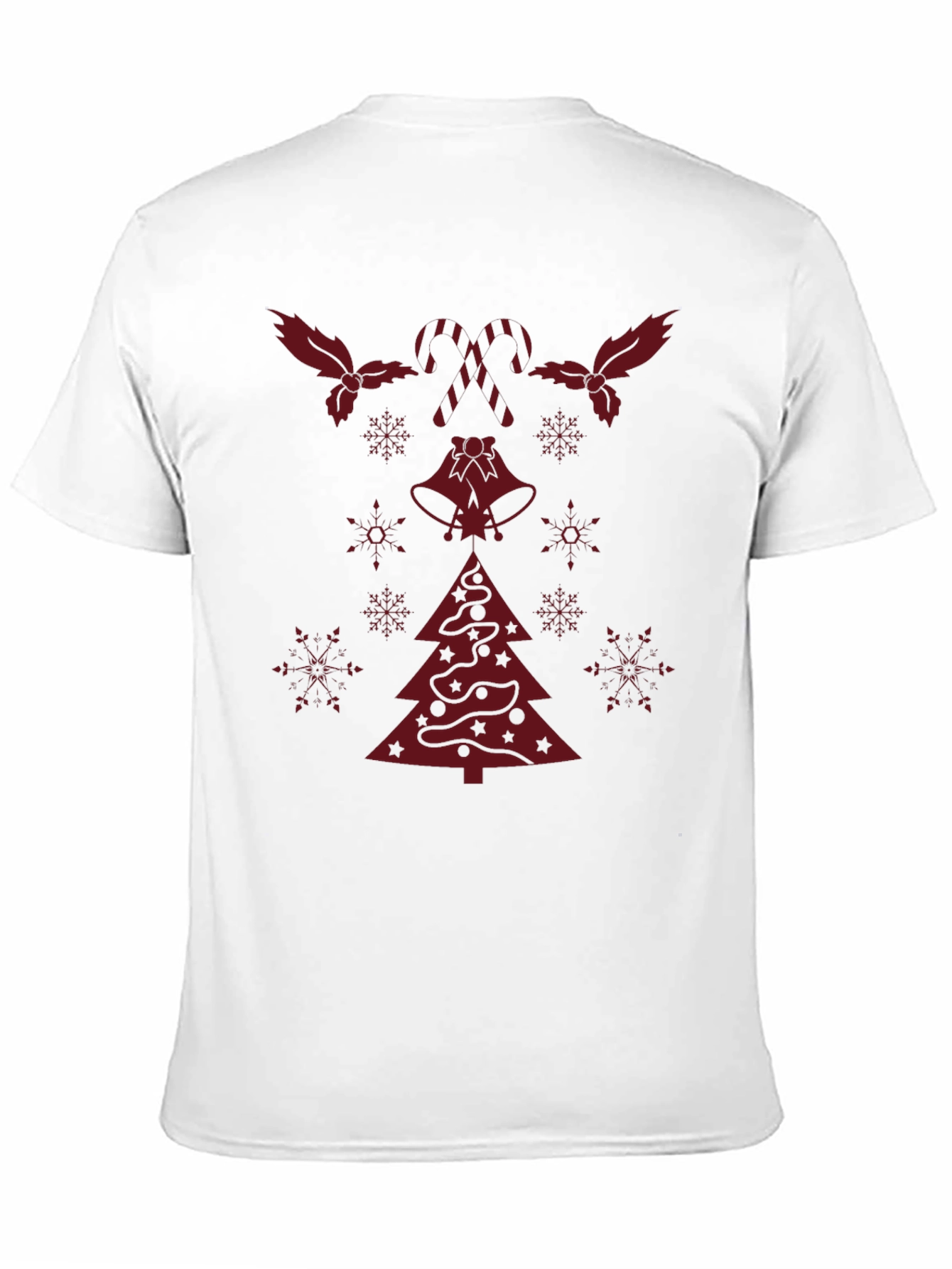 Festive Holiday T-Shirt with Christmas Tree & Candy Canes