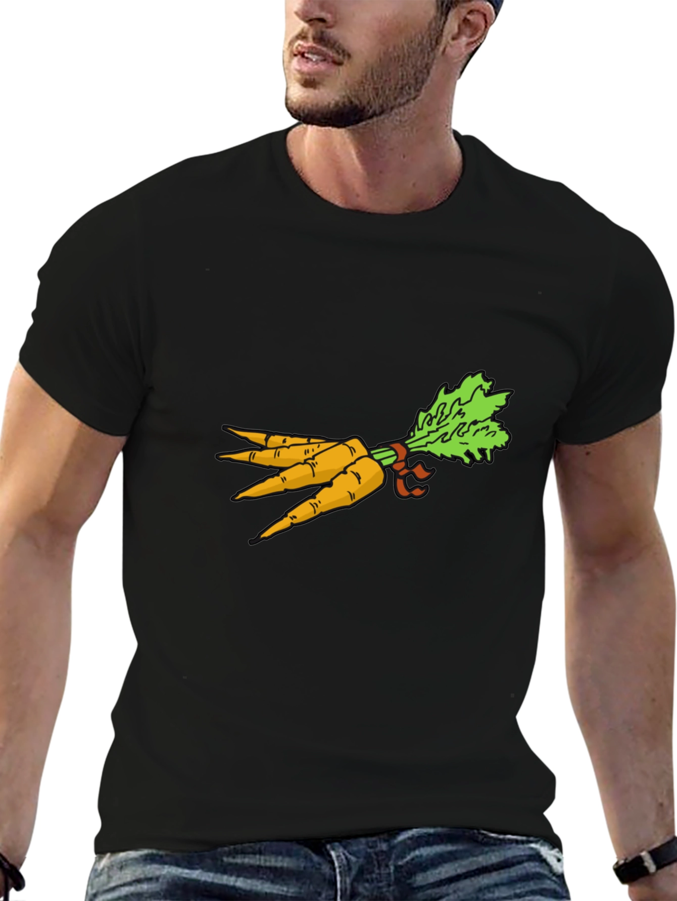 Carrot Bunch Graphic Tee - Black T-Shirt